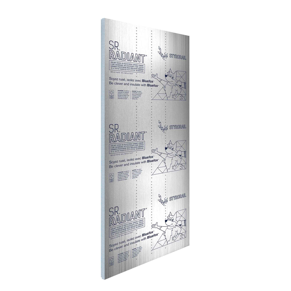 Panneau isolant rigide SR.RADIANT, 2&#39;&#39; x 4&#39; x 8&#39;&#39; (R13 / 10 PSI)
