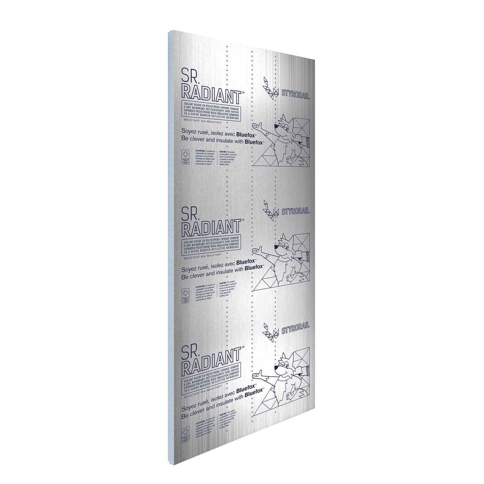 Panneau isolant rigide SR.RADIANT, 2'' x 4' x 8'' (R13 / 10 PSI)