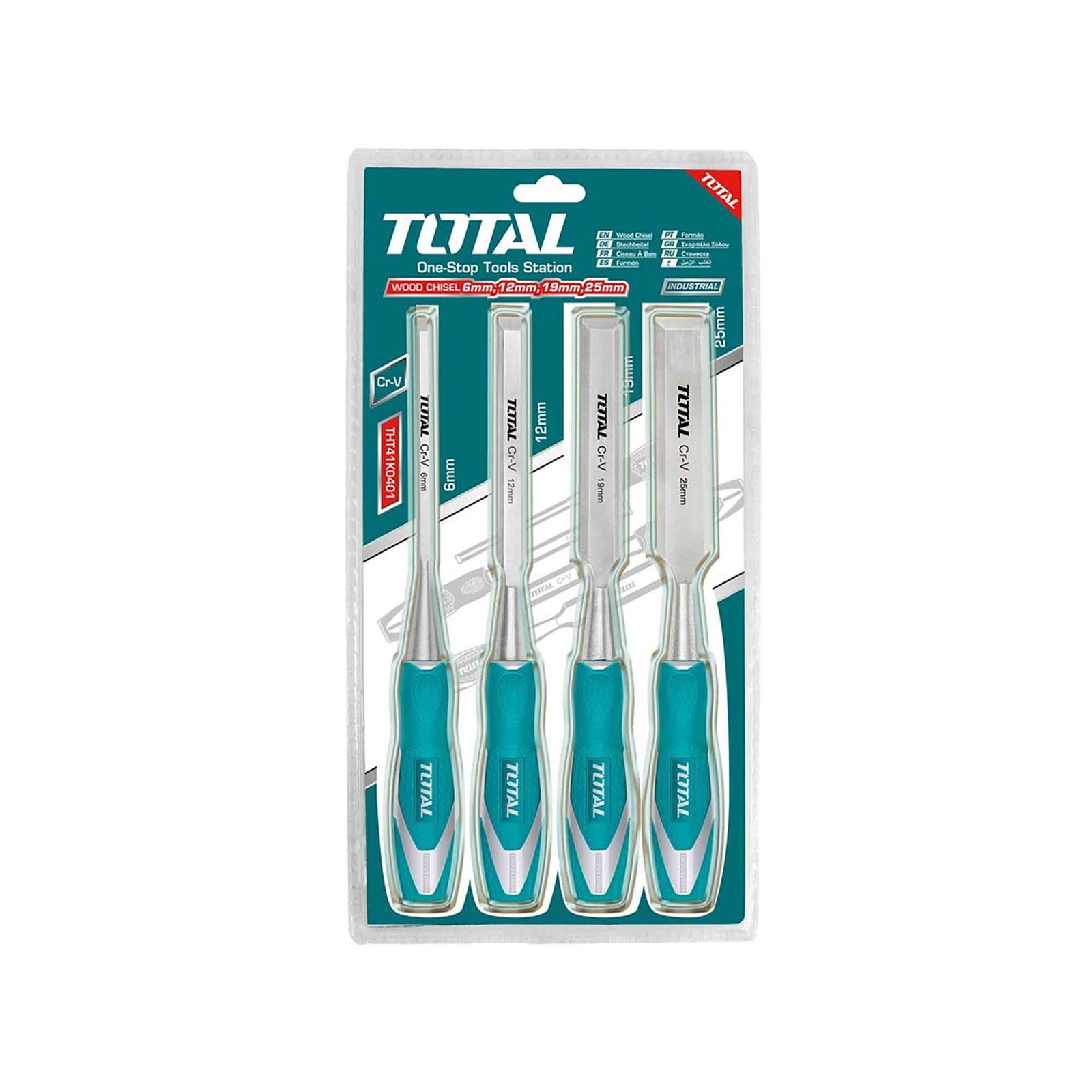 Ensemble de 4 ciseaux à bois, 1/4'' , 1/2'' , 3/4'' , 1''