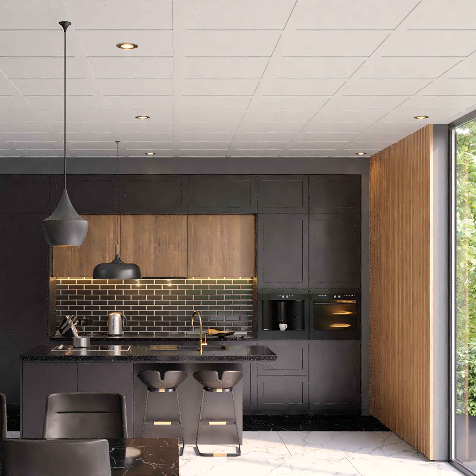 Tuiles pour plafond suspendu Embassy, 4 unités
