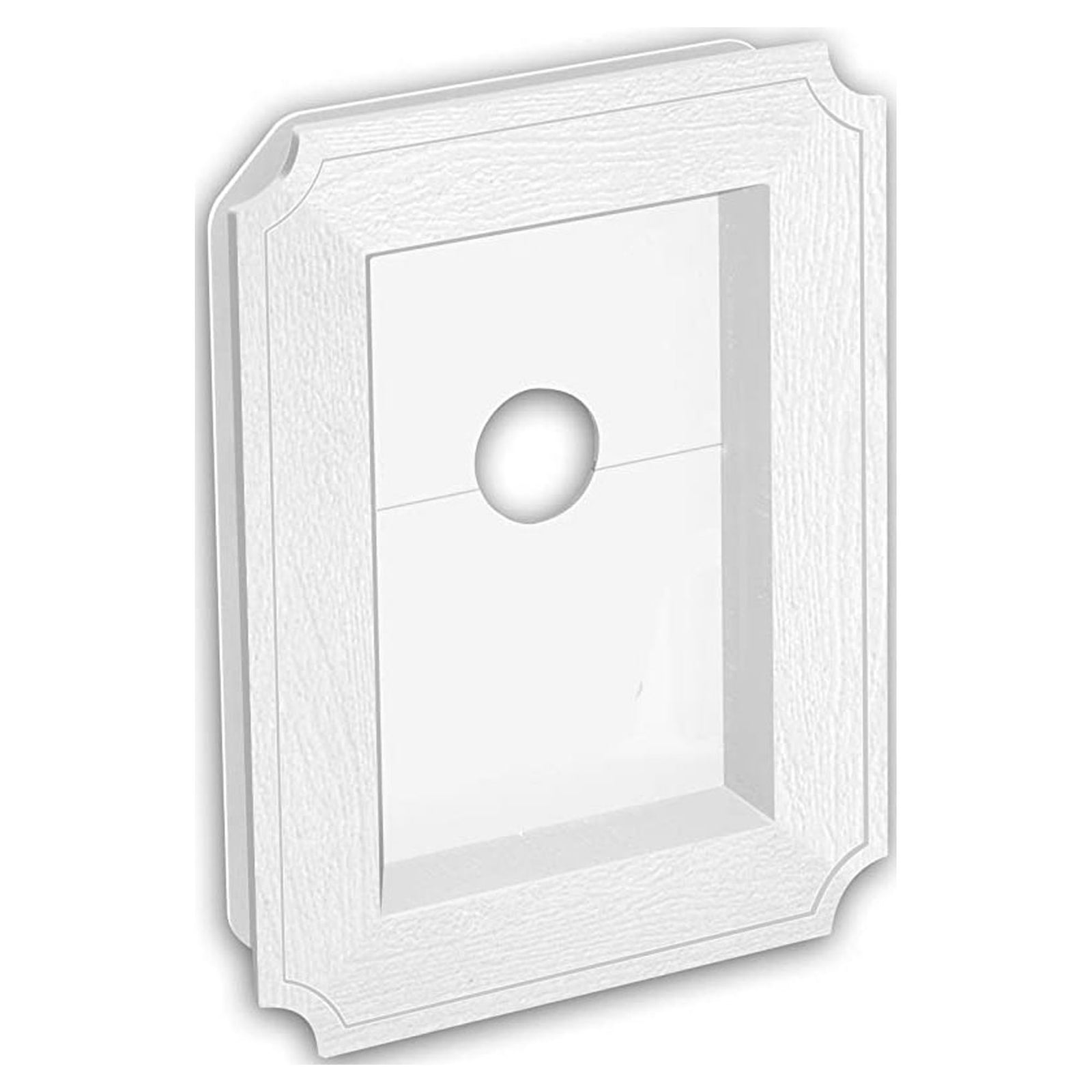 Plaque de deux sections, mini, encastrée,blanc, 5-1/4" X 7"
