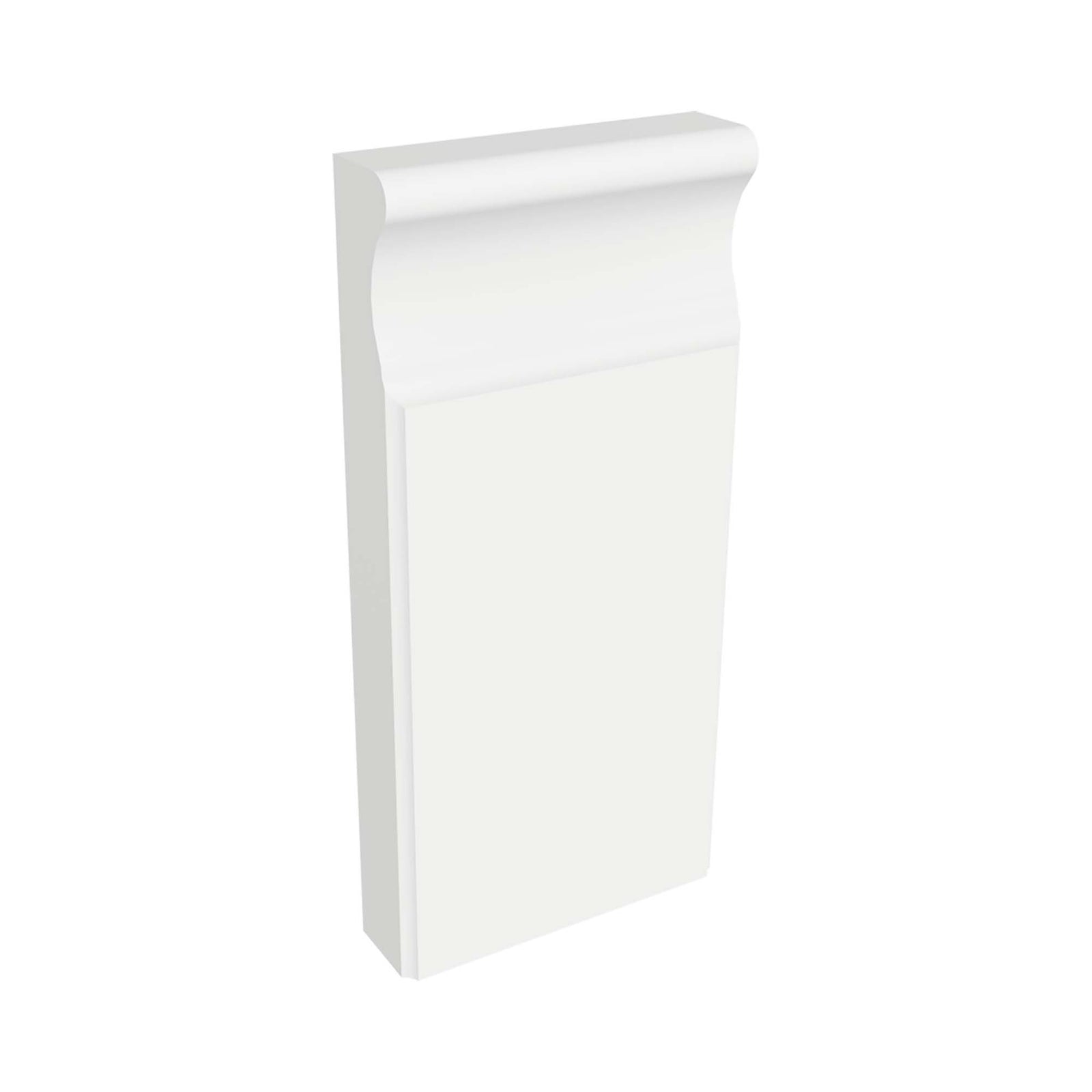 Socle en MDF avec apprêt blanc 1'' x 3-3/4'' x 8"