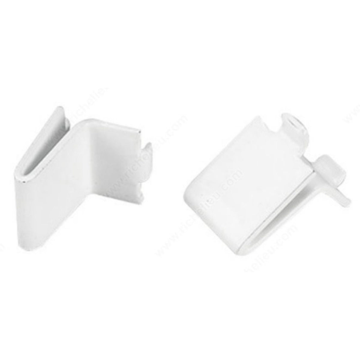 Support tablette, pince pour crémaillère, blanche (emballage de 100)