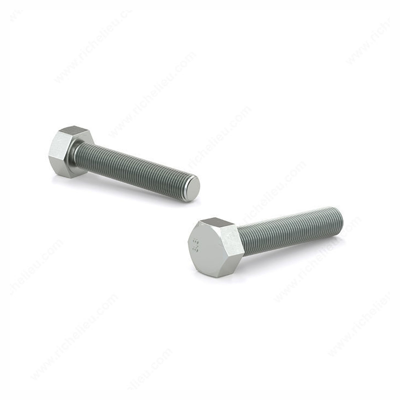 AA - Boulon métrique, tête hexagonale, filet pleine longueur, zinc, M6 x 35 mm (emballage de 4)