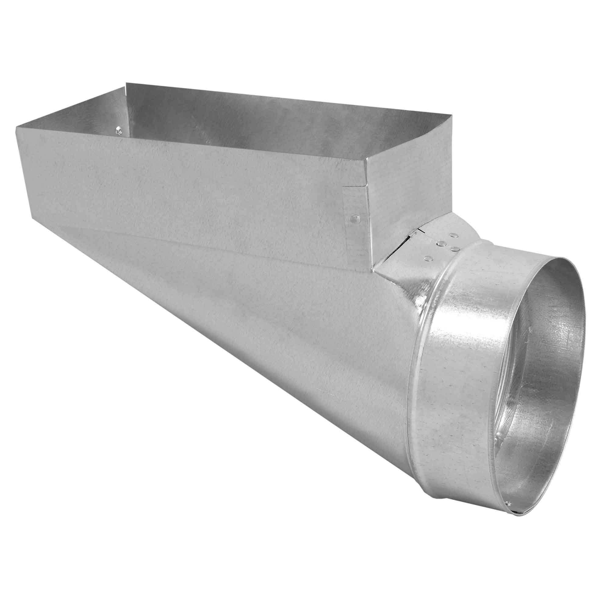 Sortie allongée en acier galvanisé, 3-1/4" x 10" x 5"
