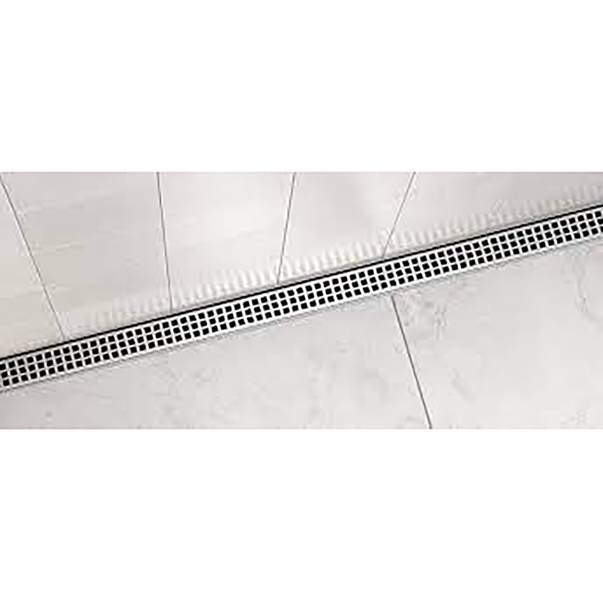 Grille de drain de douche linéaire à motif carré, 48'' 
