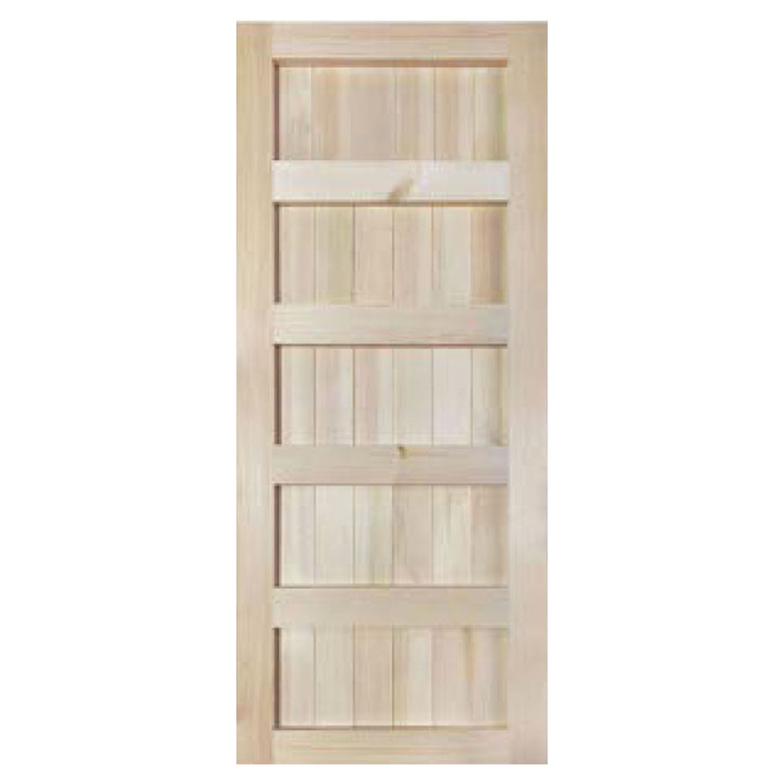 Porte francaise, en pin, 5 panneaux, style conmor, 30''