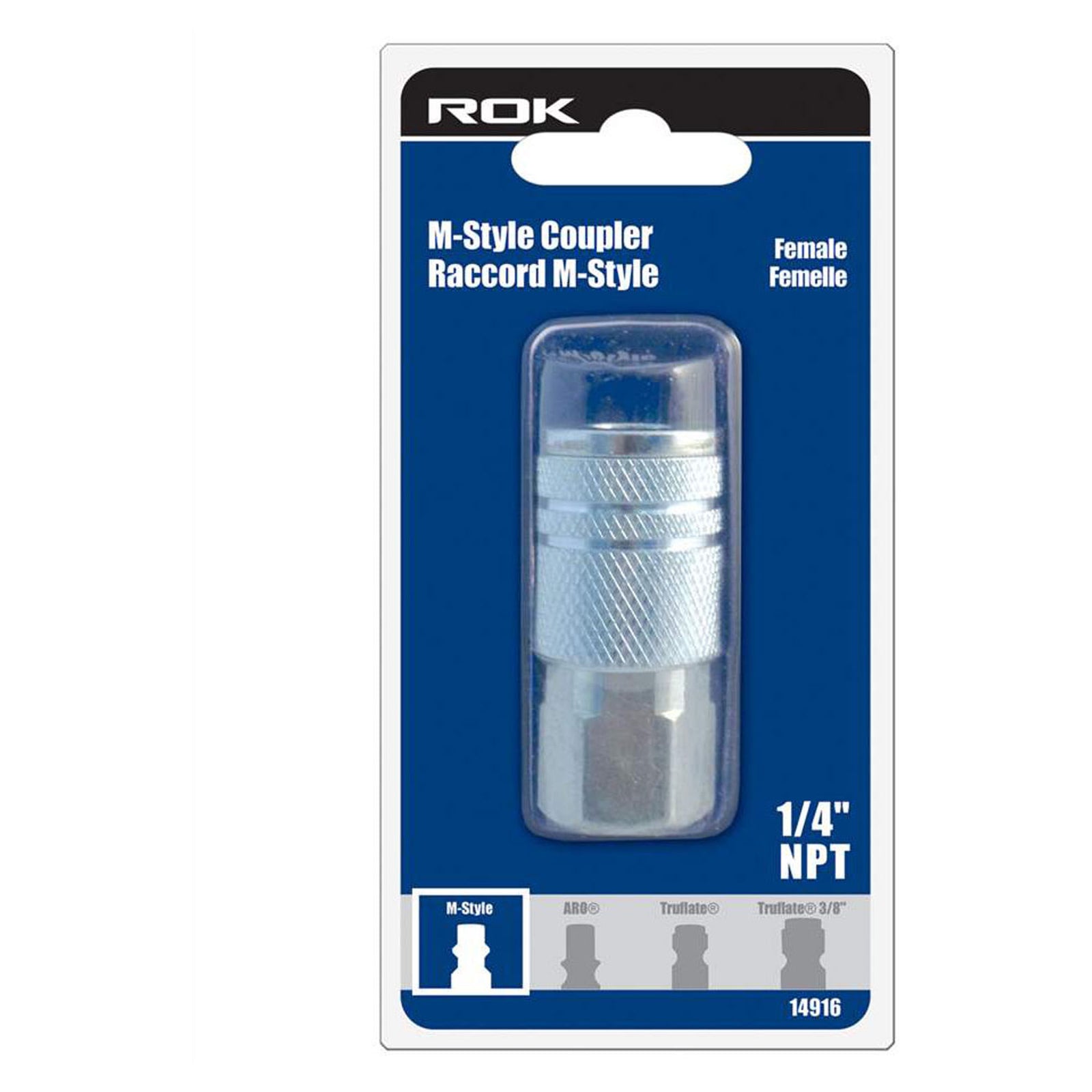 Embout de style M, femelle 1/4'' NPT