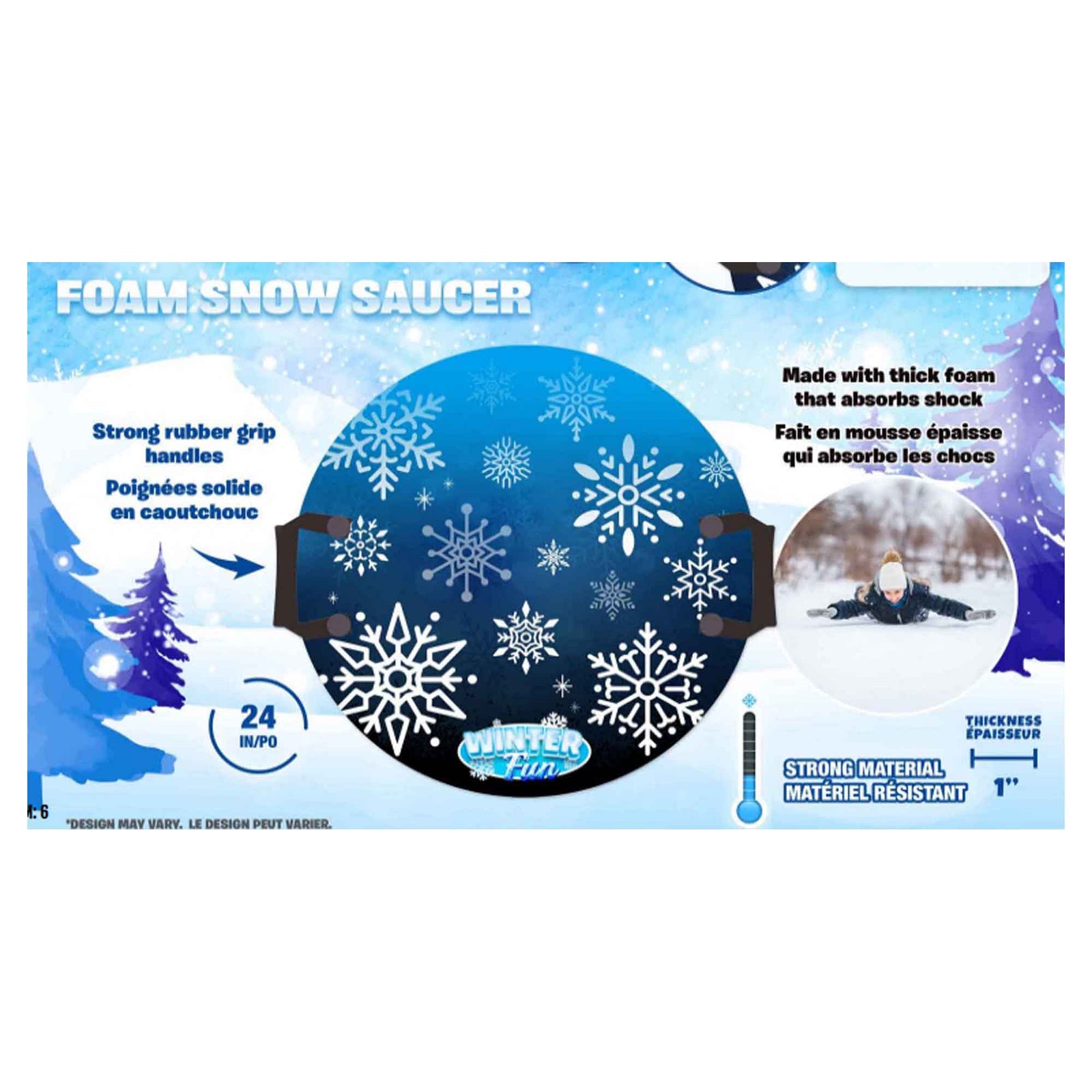 Trainneau, soucoupe à neige en mousse, 24''