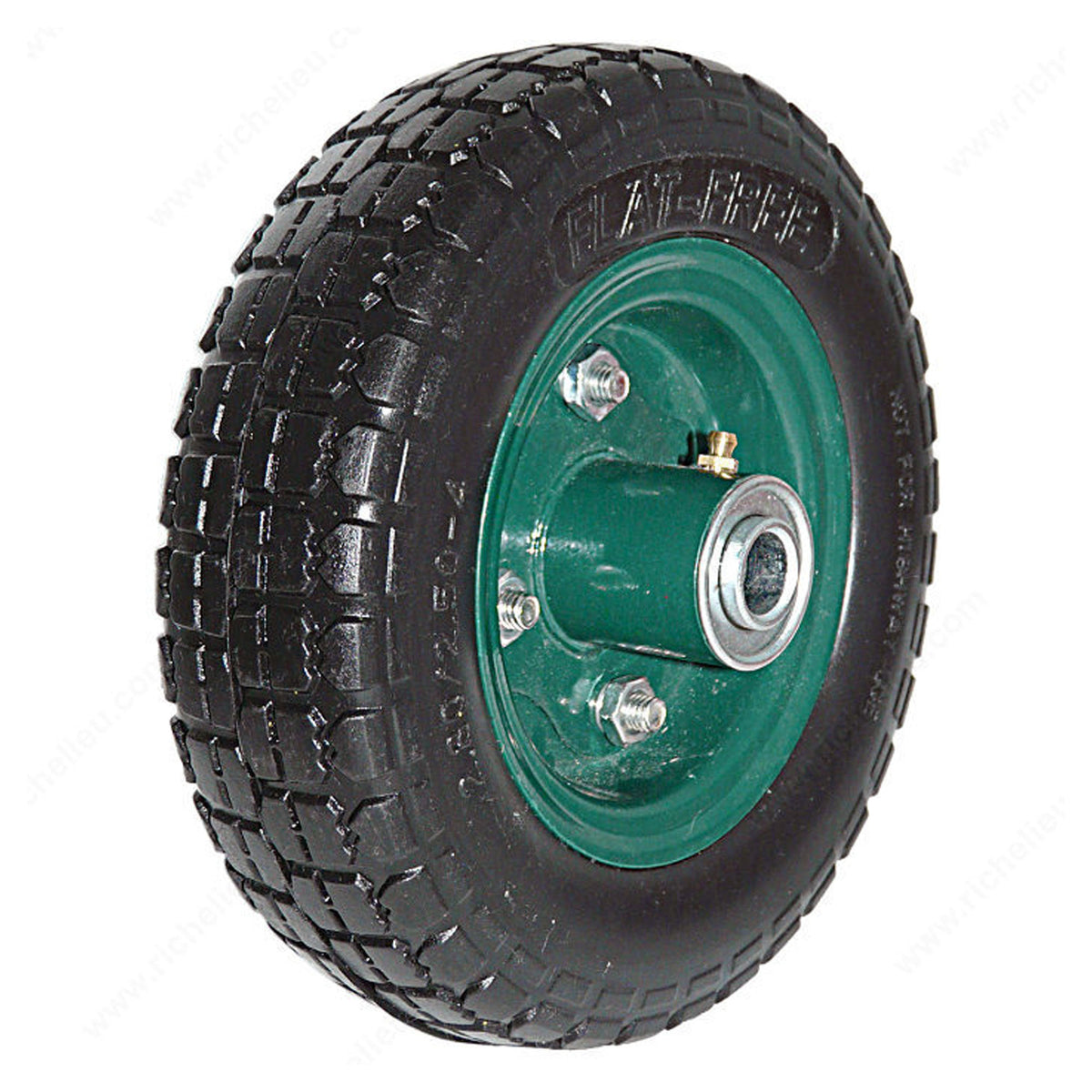 Roue increvable en métal décentré pneu à crampons, 16''