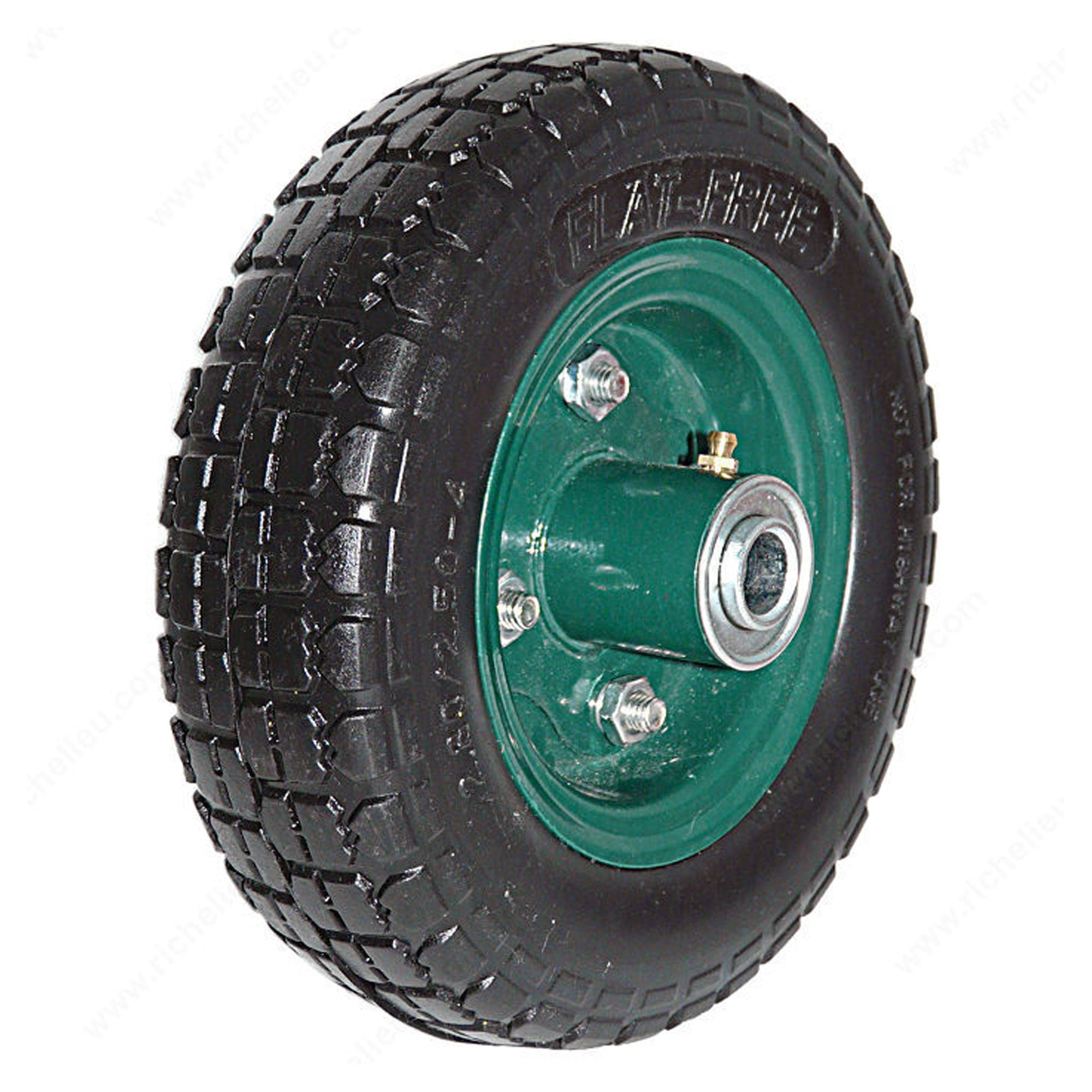 Roue increvable en métal décentré pneu à crampons, 16''