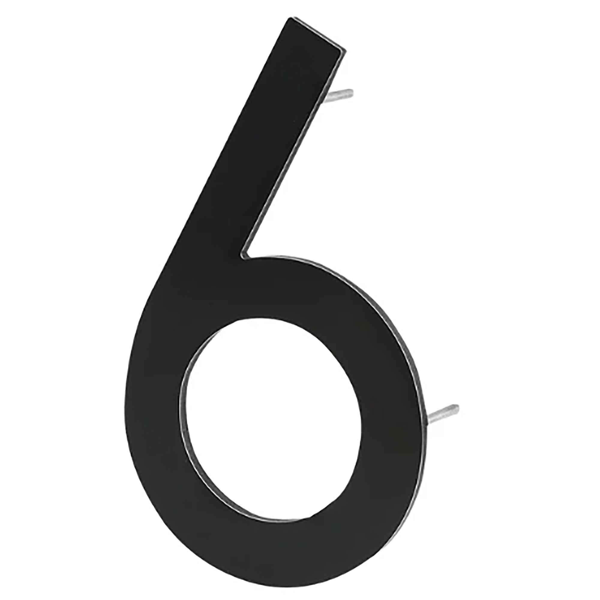 Chiffre d'adresse civique 9'', noir, #6