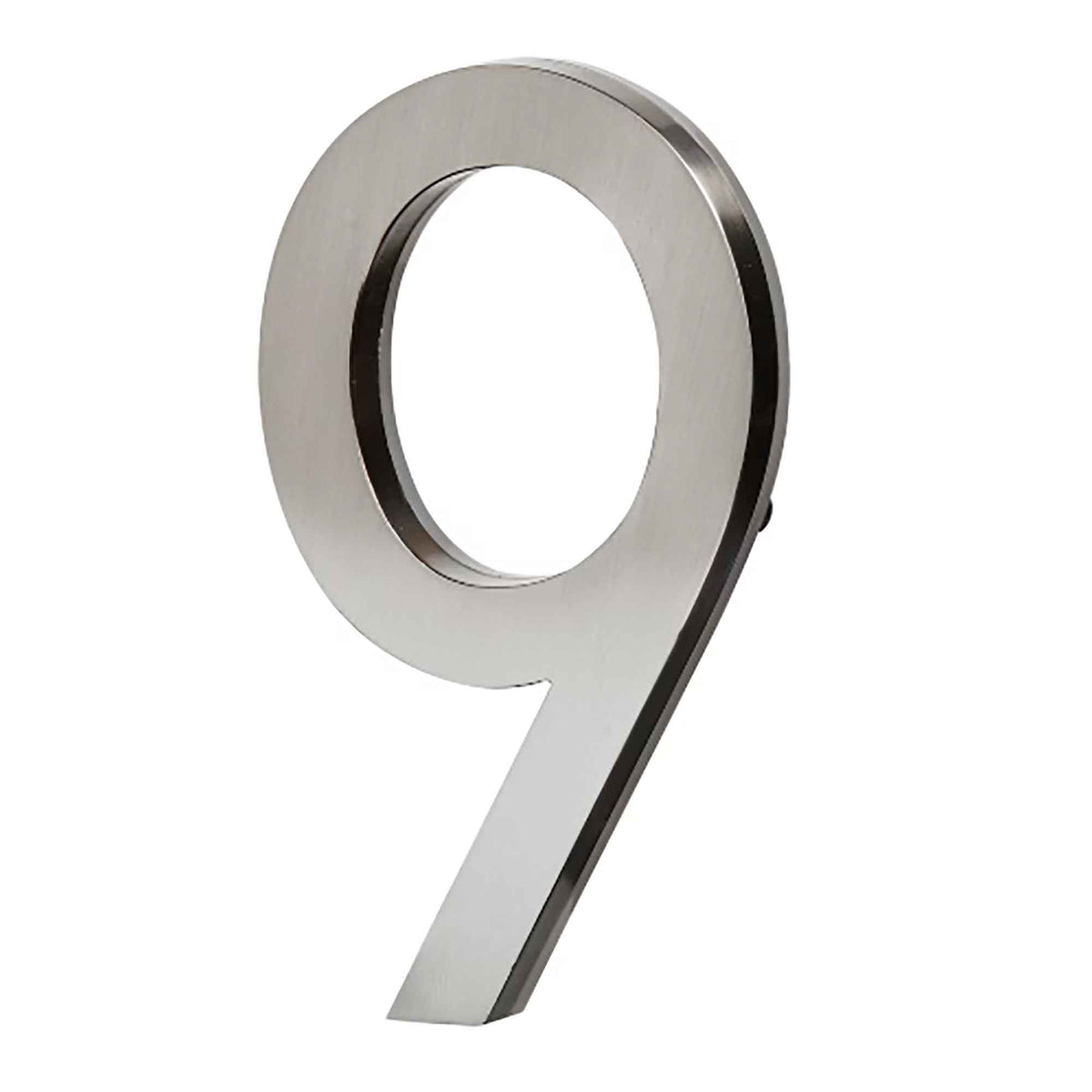 Chiffre d'adresse civique 9'', aluminium, #9