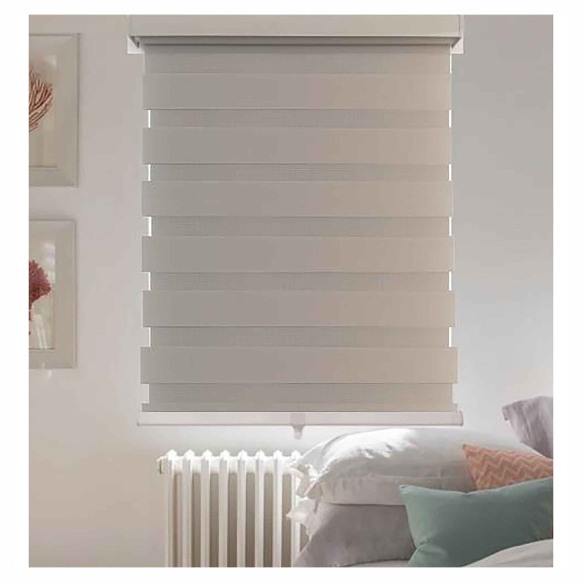 Store alternée, sans cordon, gris, 27'' x 84''