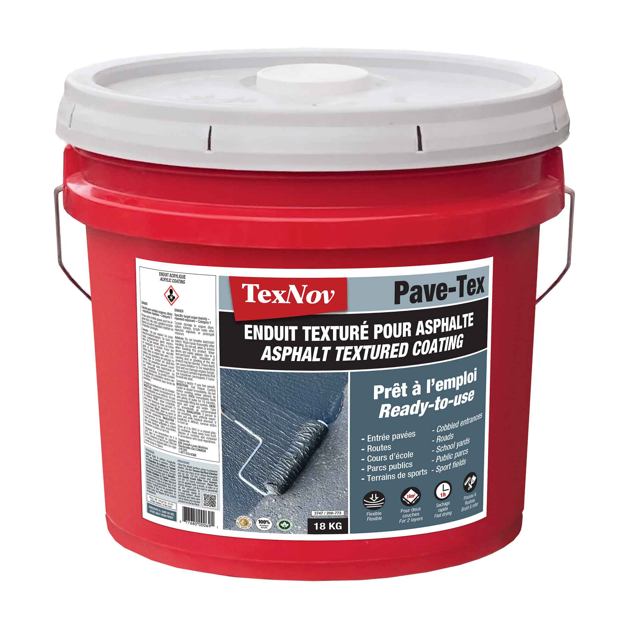 Enduit texturé pour asphalte Pave-Tex, 18 kg