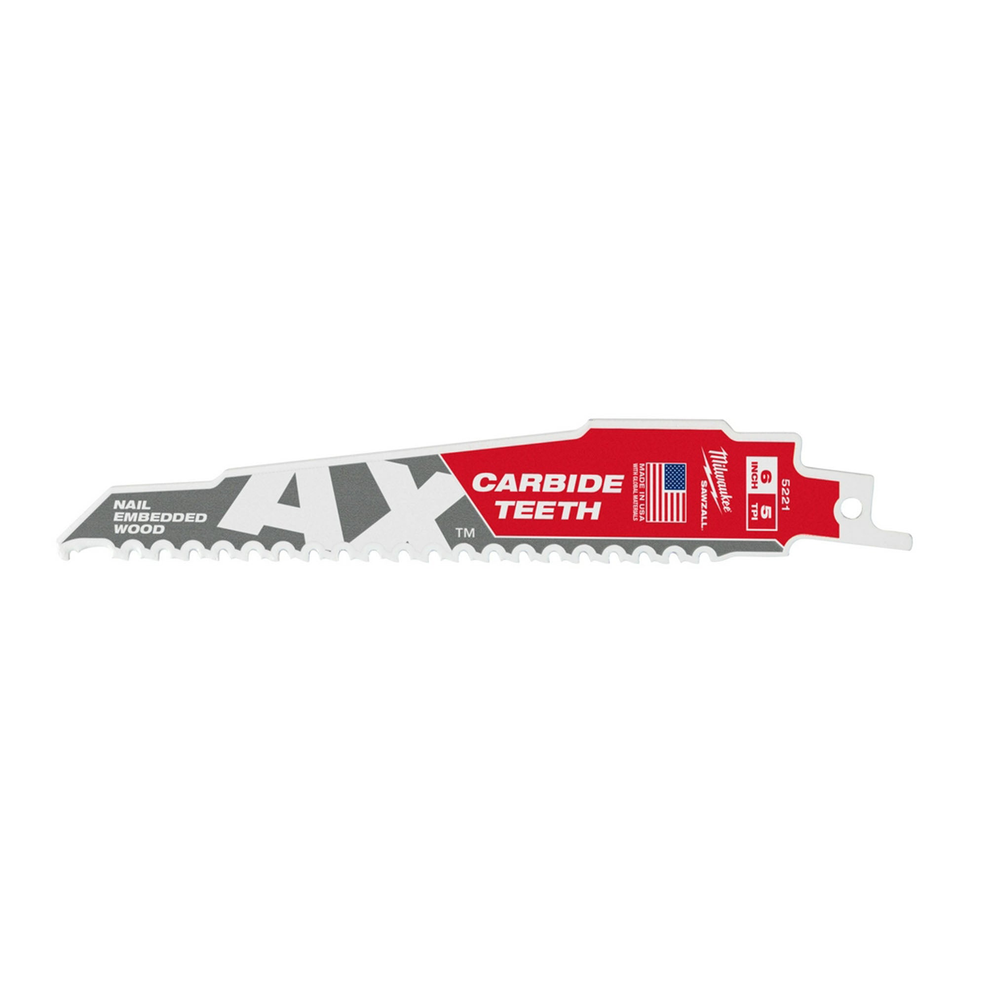 Lame de scie alternative Sawzall Torch au carbure, 6'' X 5 TPI (emballage de 3)