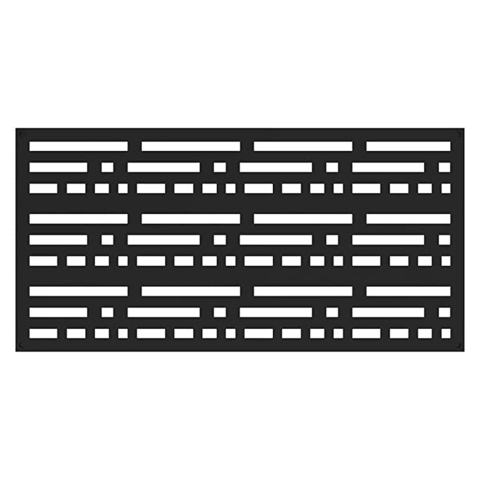 Panneau decoratif pour cloture, Optic, noir, 3' x 6'