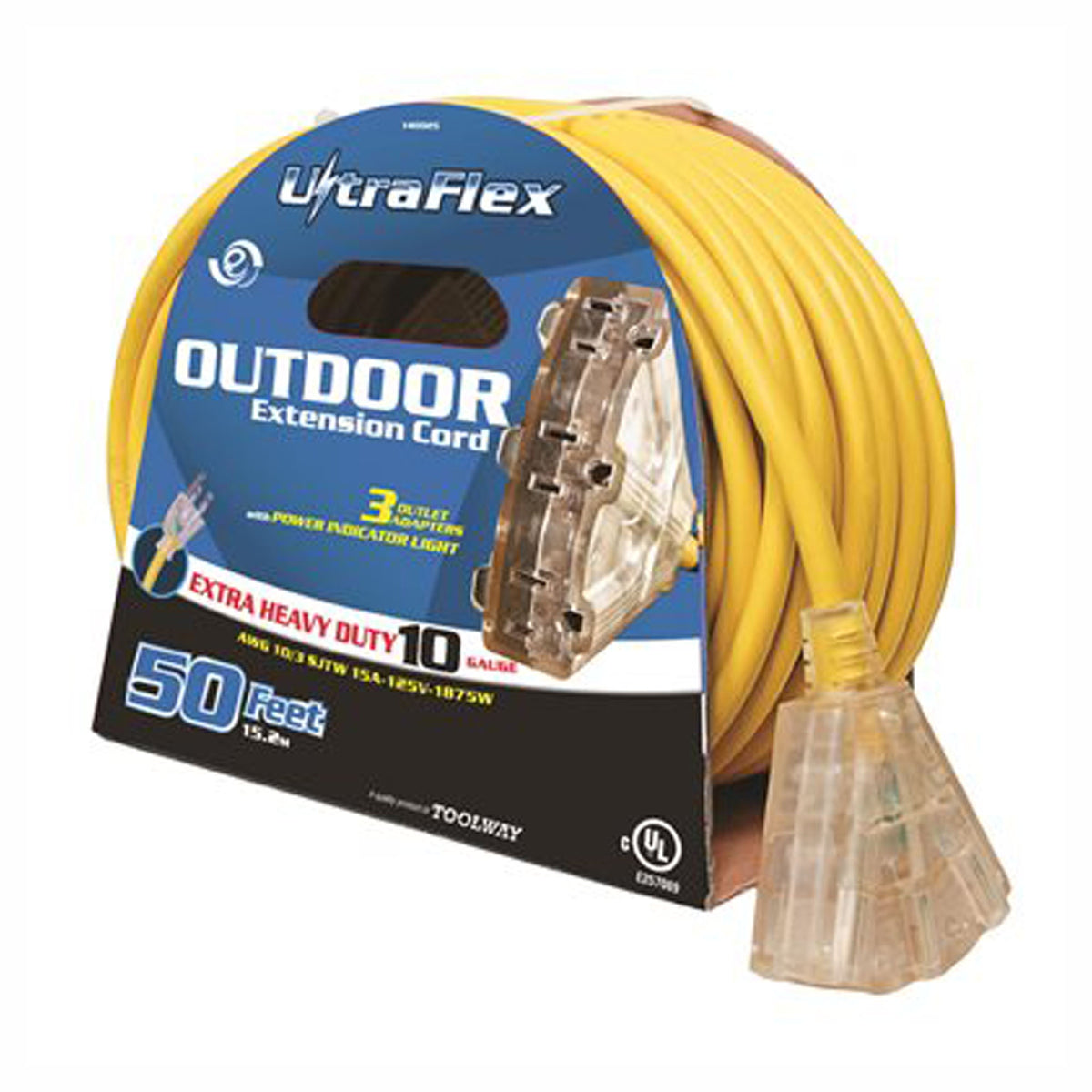 Rallonge extérieur jaune, calibre 10/3, 50'