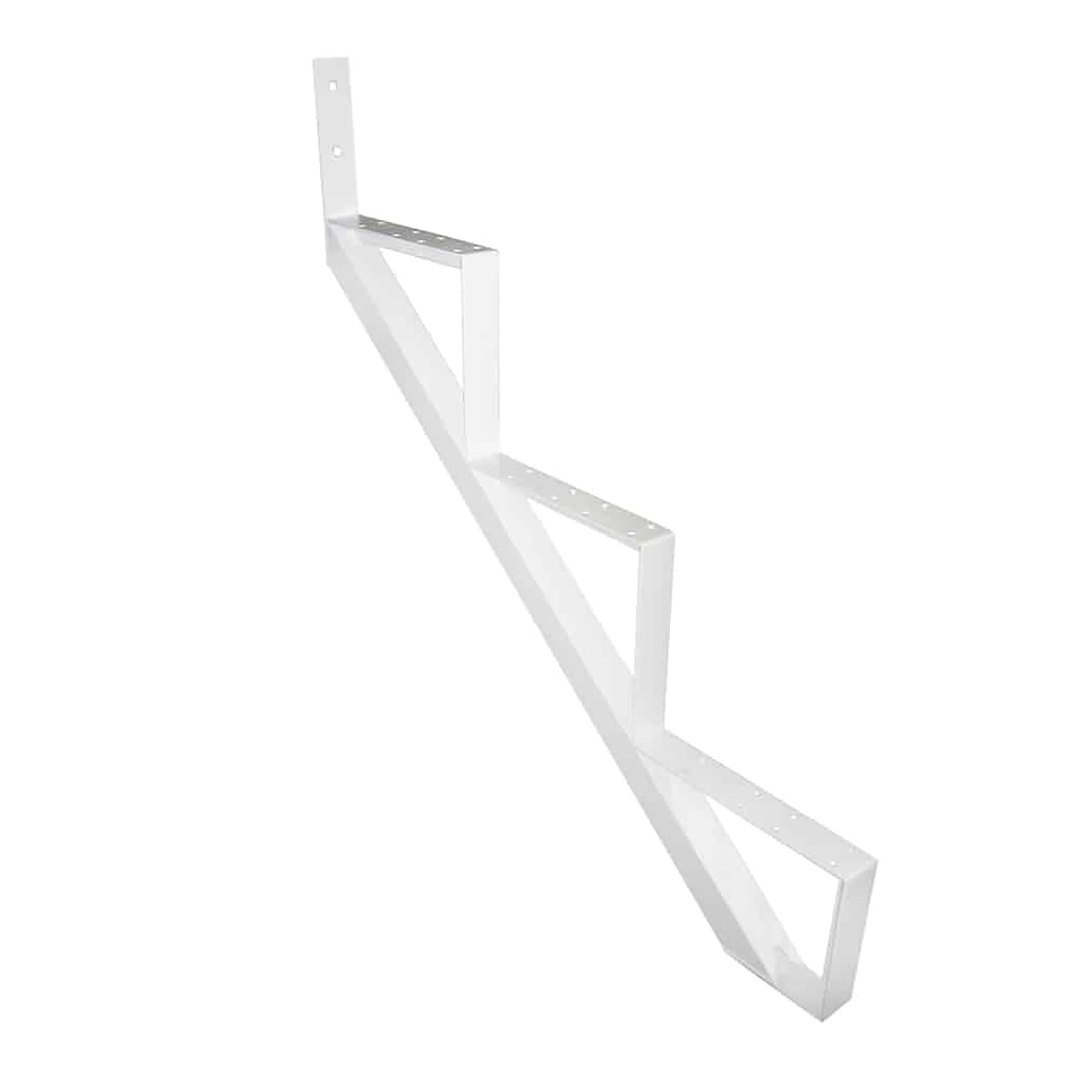 Limon d’aluminium à 3 marches, blanc – Collection 10 (9-1/16″)