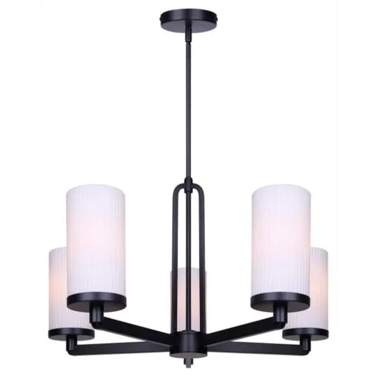 Luminaire Suspendu Kinslea, 5 Lumiaires, Noir
