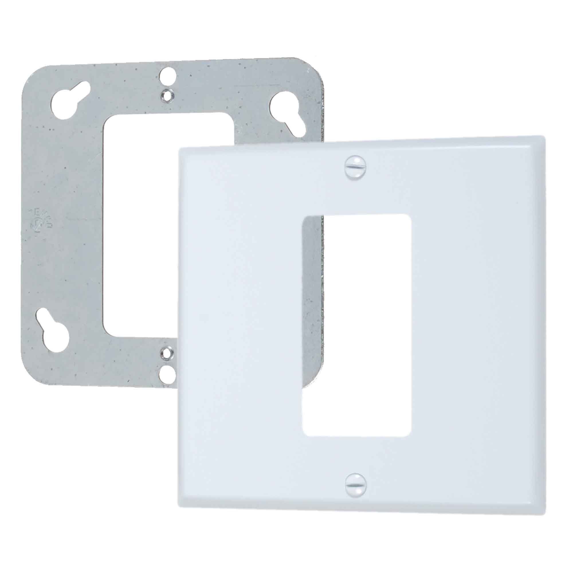 Plaque arrière et avant en blanc, 4" x 5"