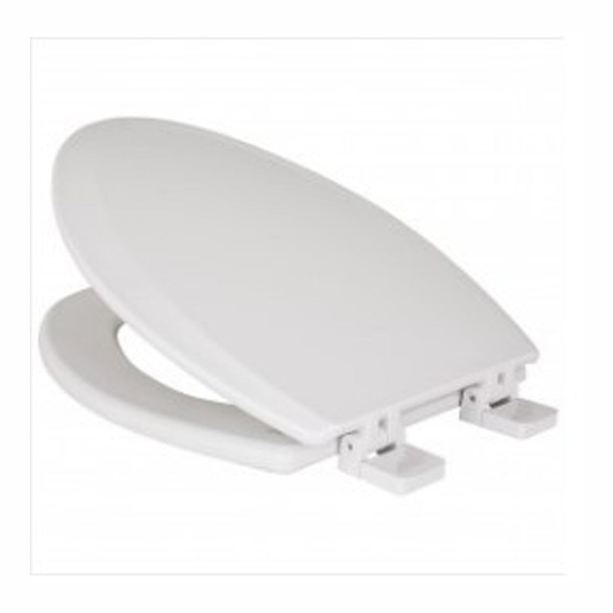 Siège de toilette, commercial, allongé, blanc