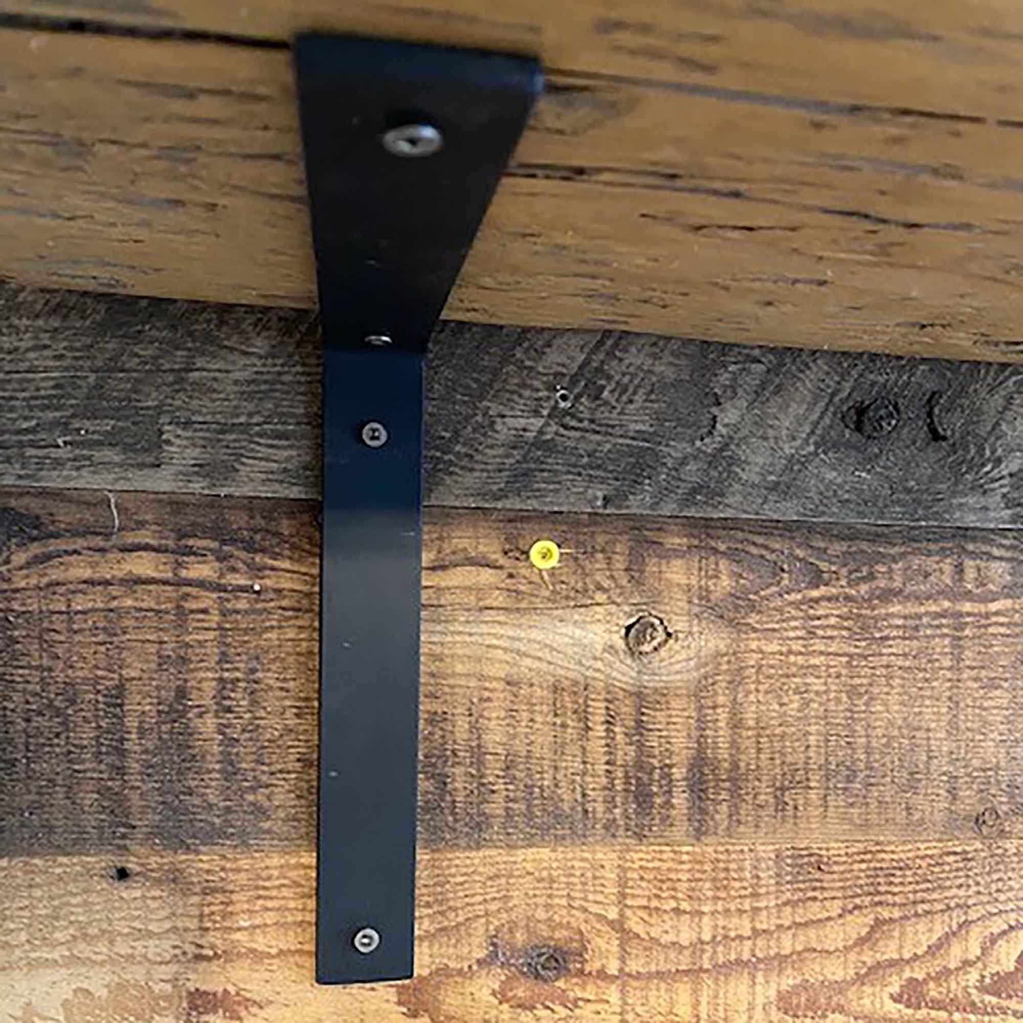 Équerre à tablette en métal noir de style ''L'', 10"