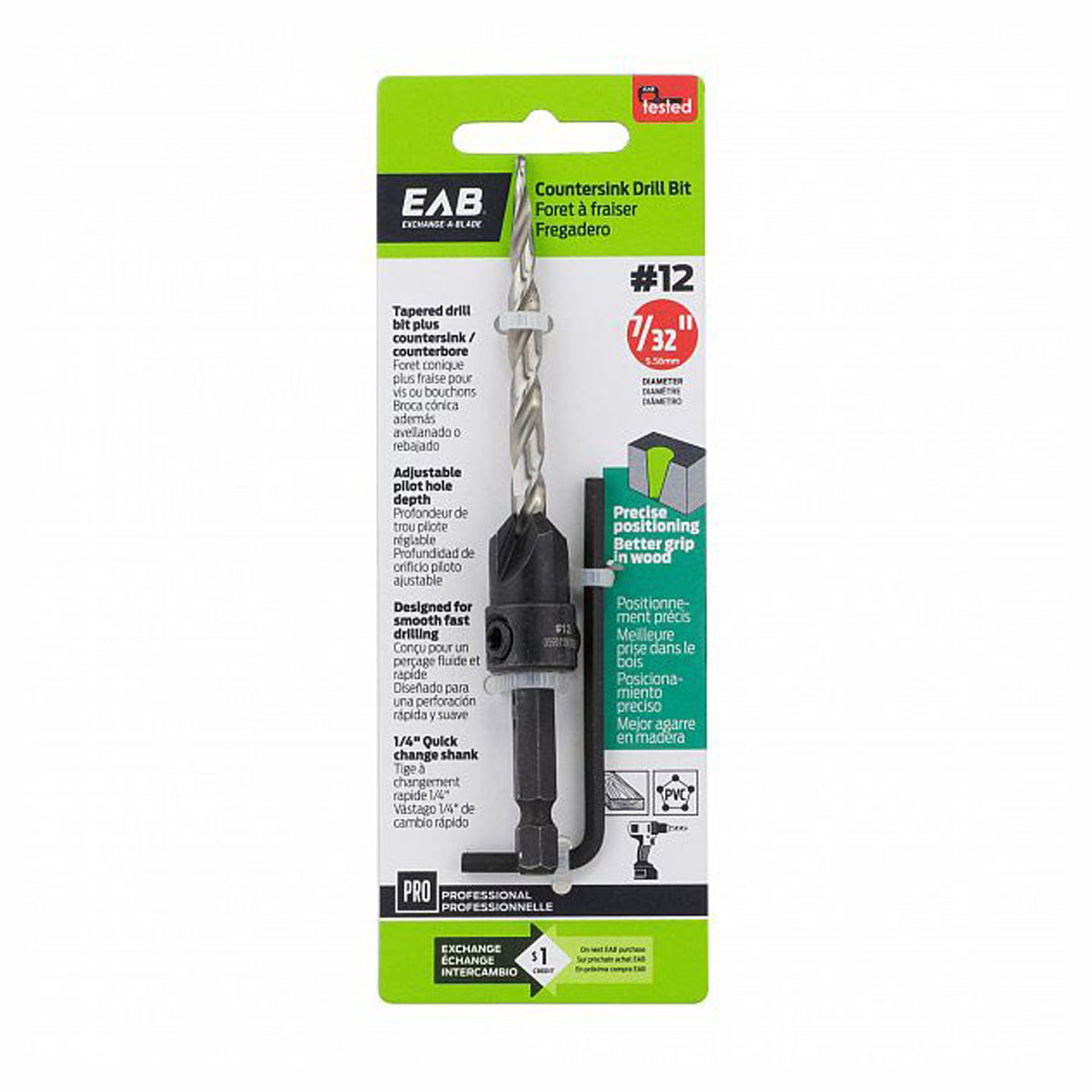 Mèche forets, à fraiser, #12