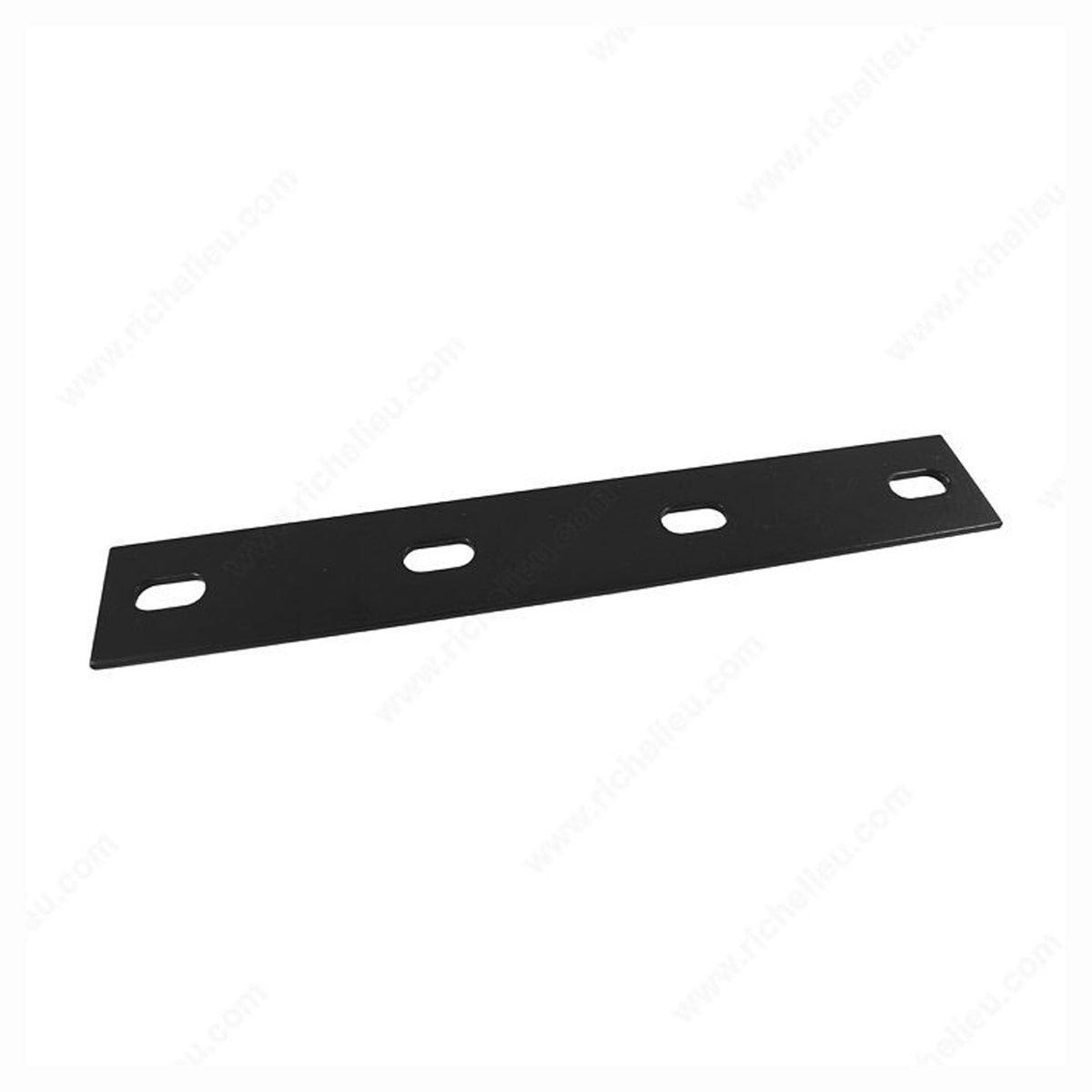 Plaque de fixation droite, noire, 10'' x 1-1/2'' x 1/4''