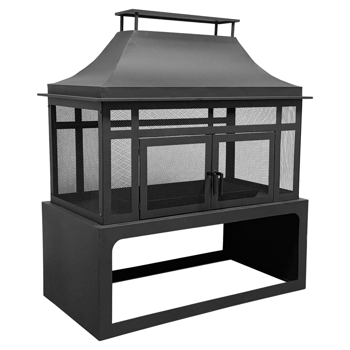Foyer extérieur avec range buche, 40''