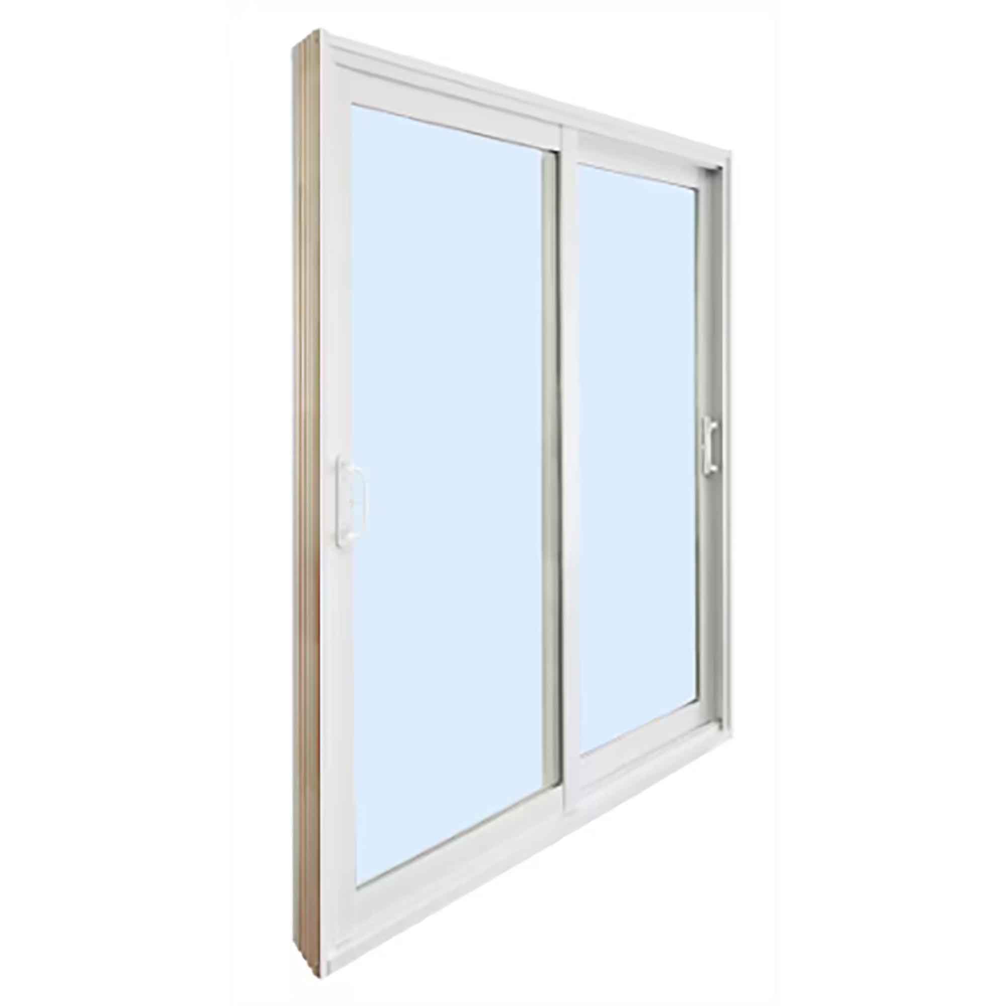 Porte patio PVC, verre Low-E, ouverture double, 6'