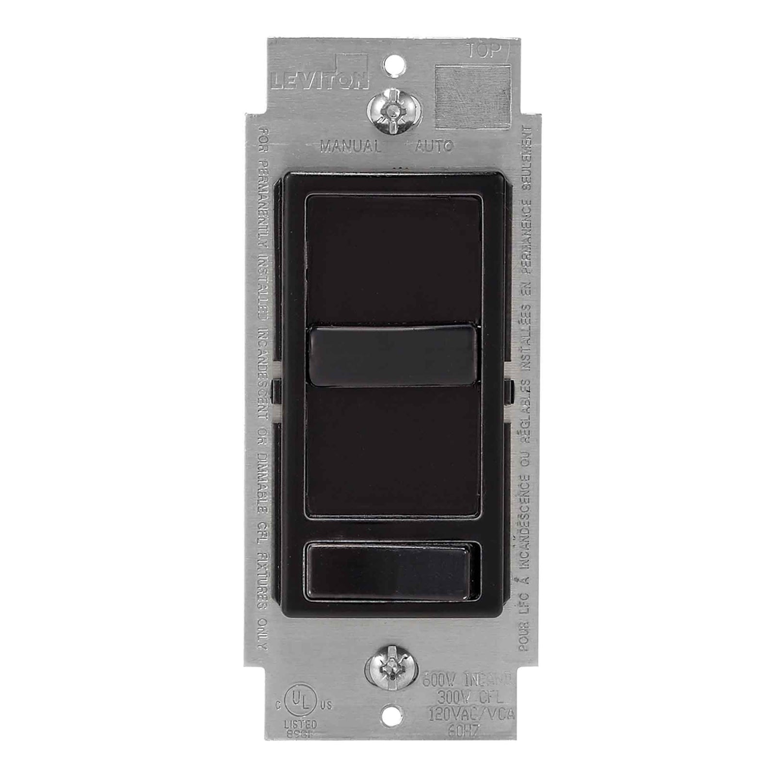 Gradateur universel à glissière SureSlide avec préréglage, noir