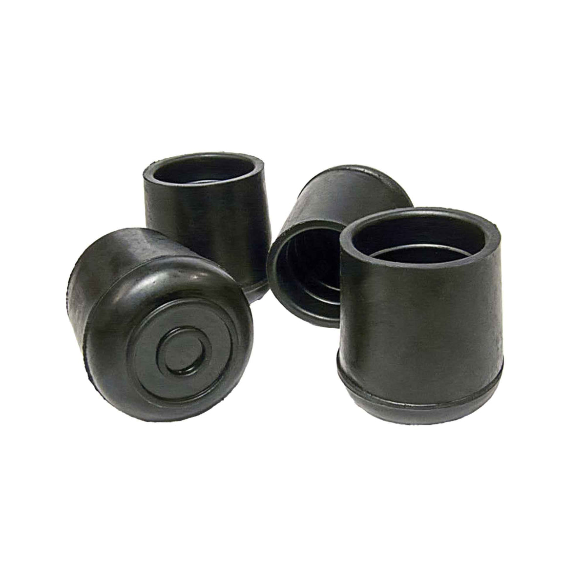 Embouts ronds en caoutchouc noir pour patte de chaise, 1-1/4'' (4 unités)