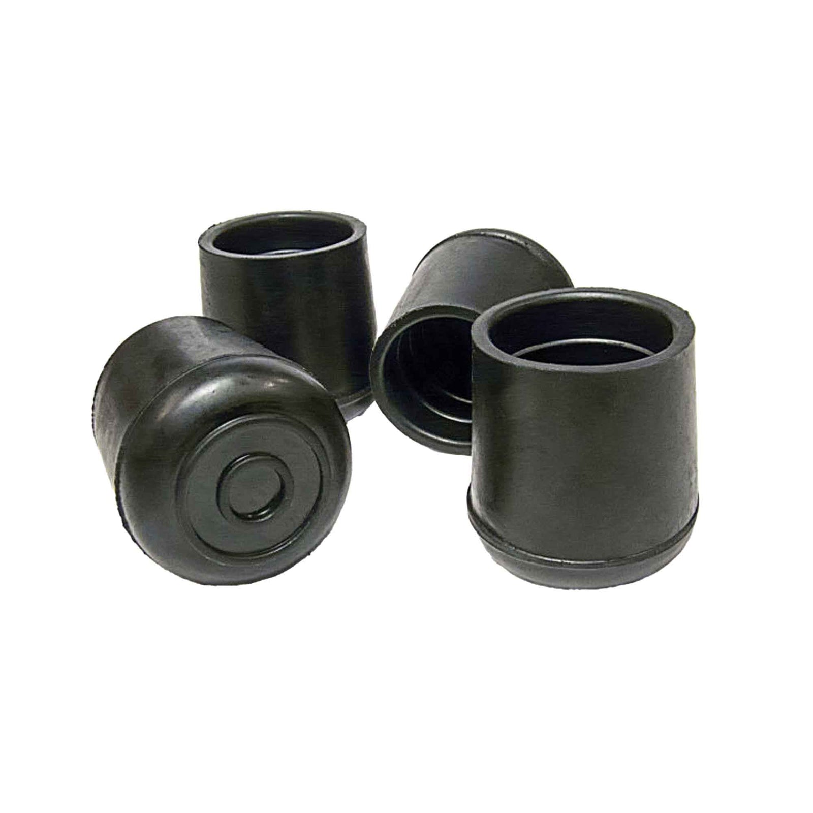 Embouts ronds en caoutchouc noir pour patte de chaise, 1-1/4'' (4 unités)