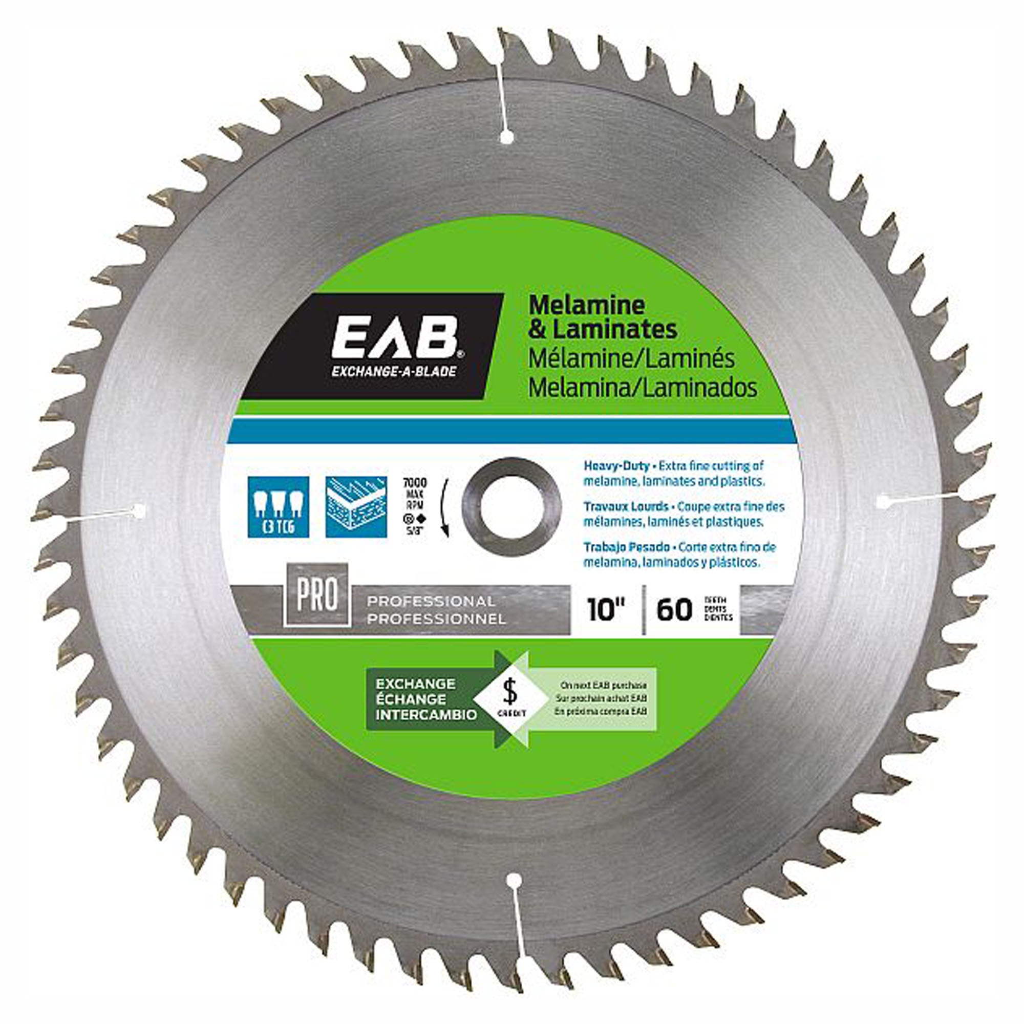 Lame de scie, professionnel au carbure, 10'' x 60 dents,