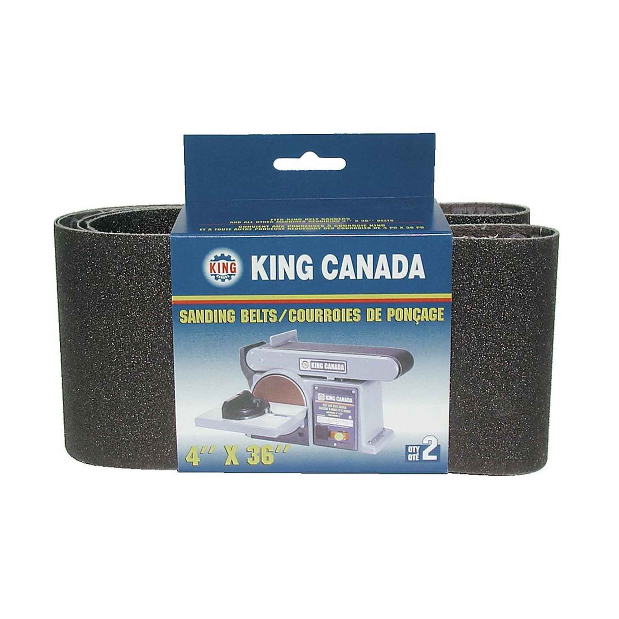 Courroies de ponçage pour le bois de 4" x 36", grain 60 (2 unités)