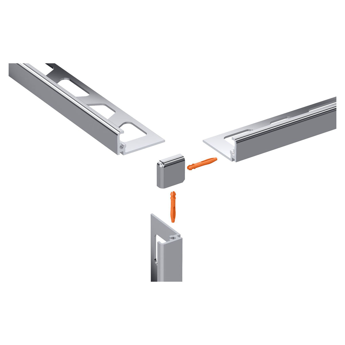 Moulure profilée de finition extérieure chrome brossé, 5/16''
