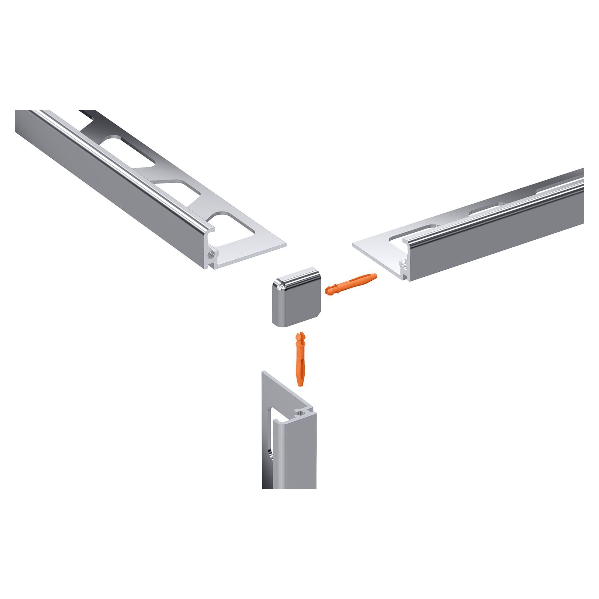 Moulure profilée de finition extérieure chrome brossé, 5/16''