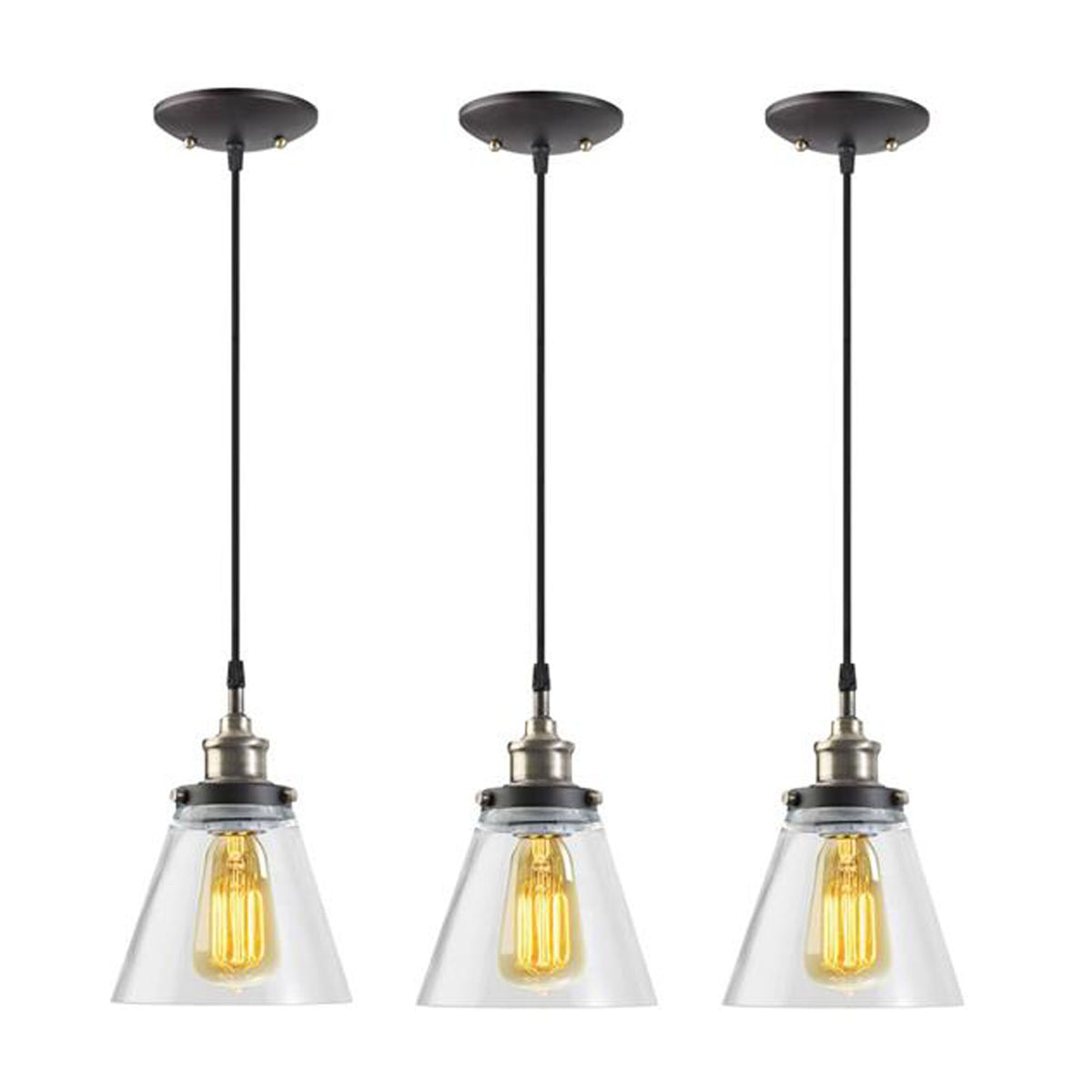 Ensemble de 3 lumières suspendues Jackson laiton