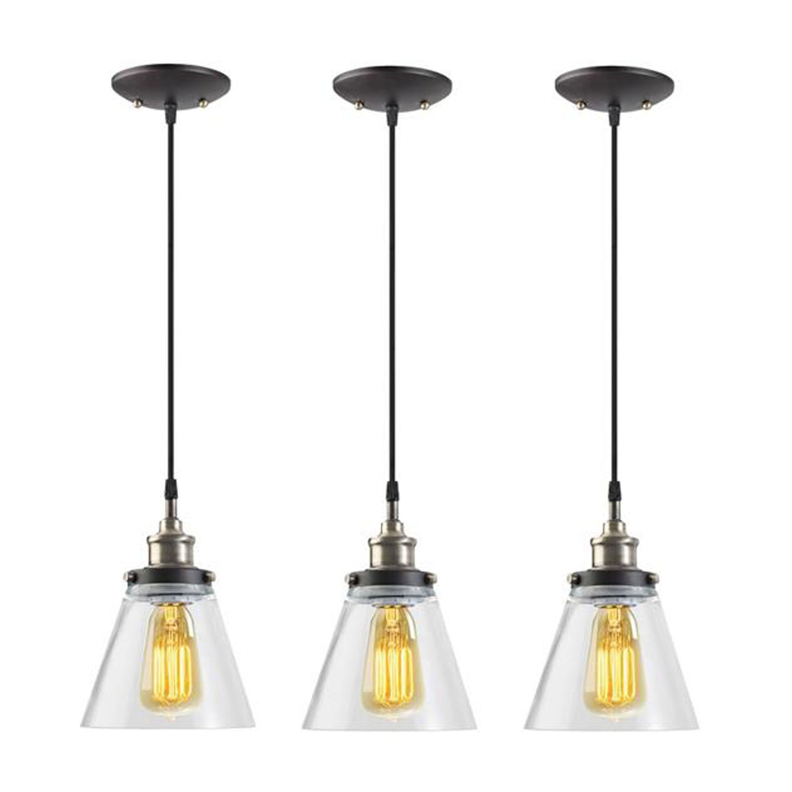 Ensemble de 3 lumières suspendues Jackson laiton