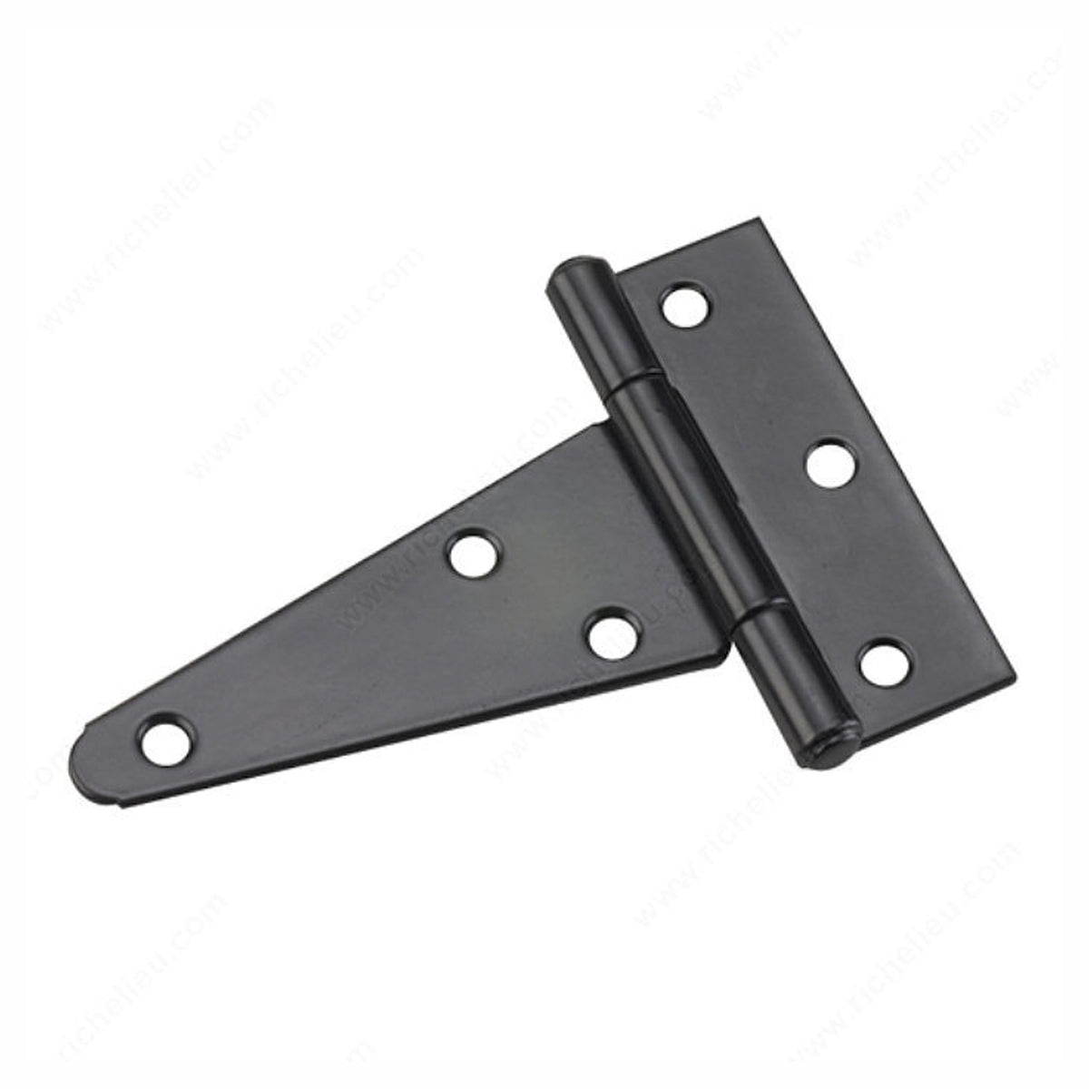 Penture en T, robuste, noir, 4'' (emballage de 2)