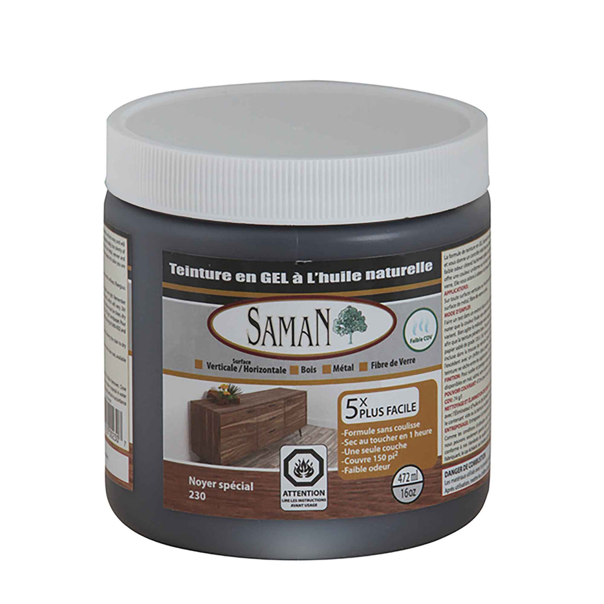 Teinture Gel, gris, 1 litre