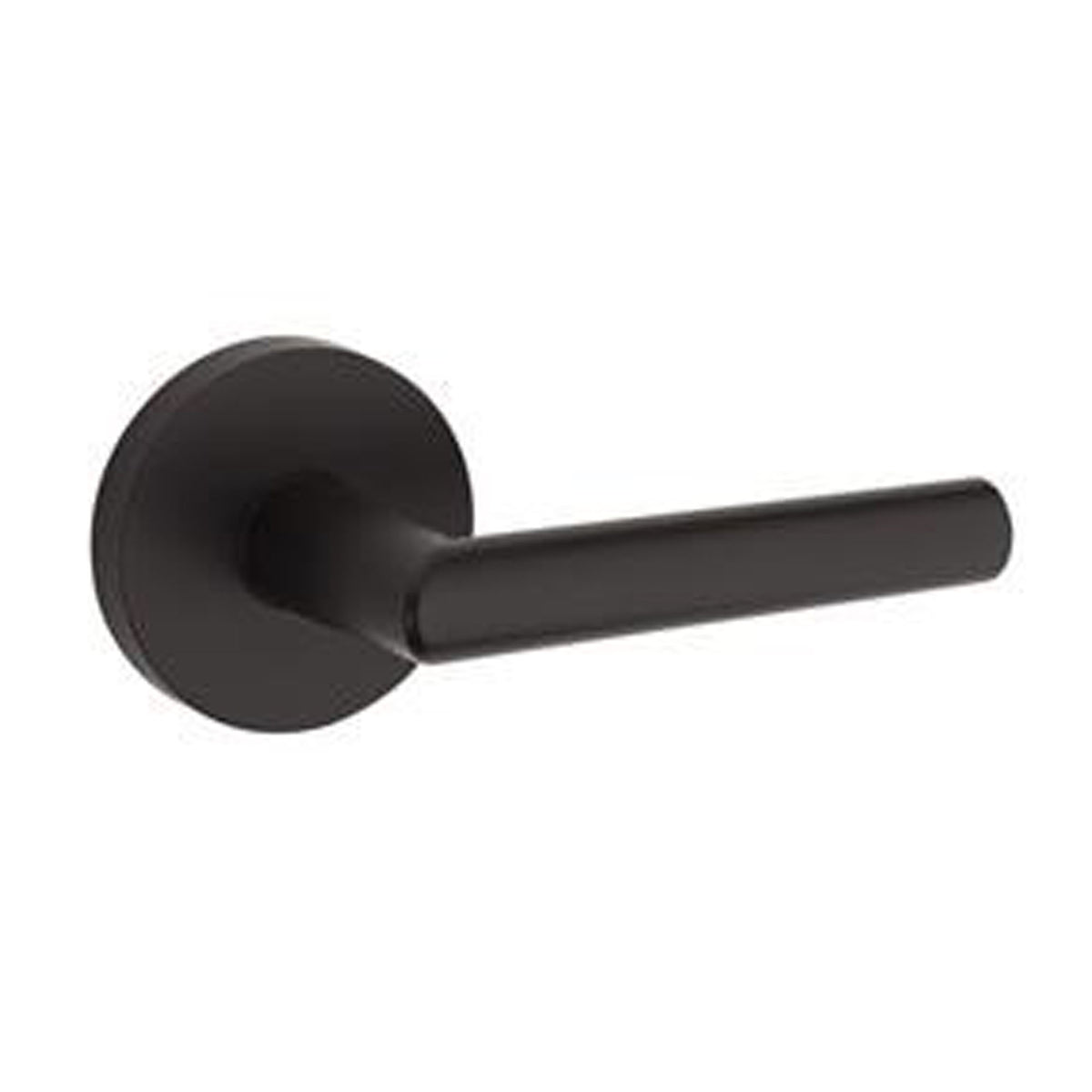 Poignée de passage avec rosette ronde Milan, noir mat