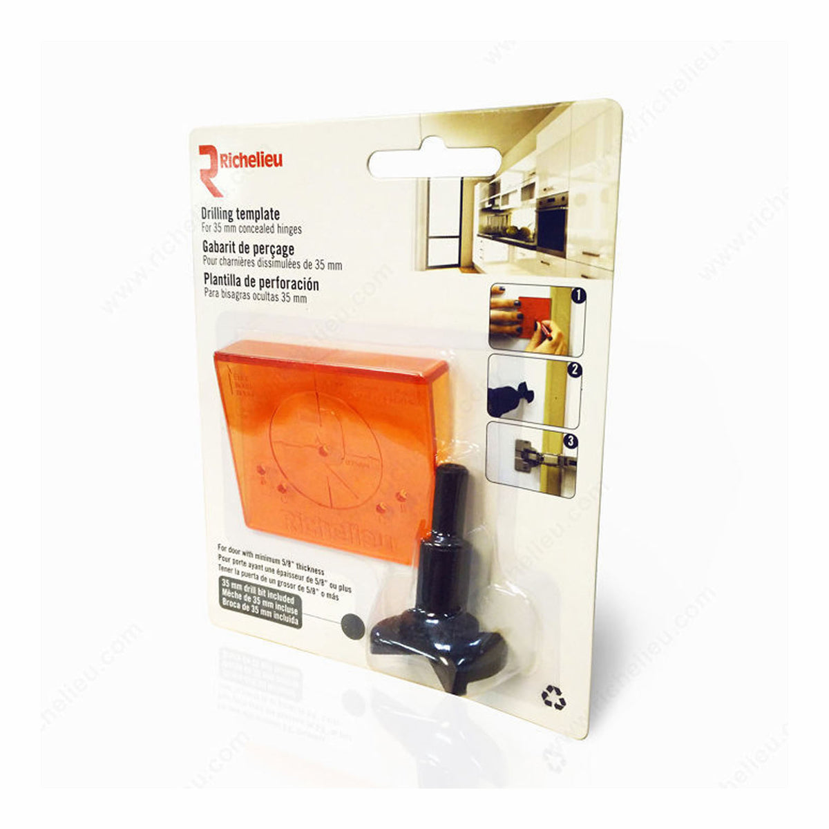 Gabarit de perçage pour charnière Blum