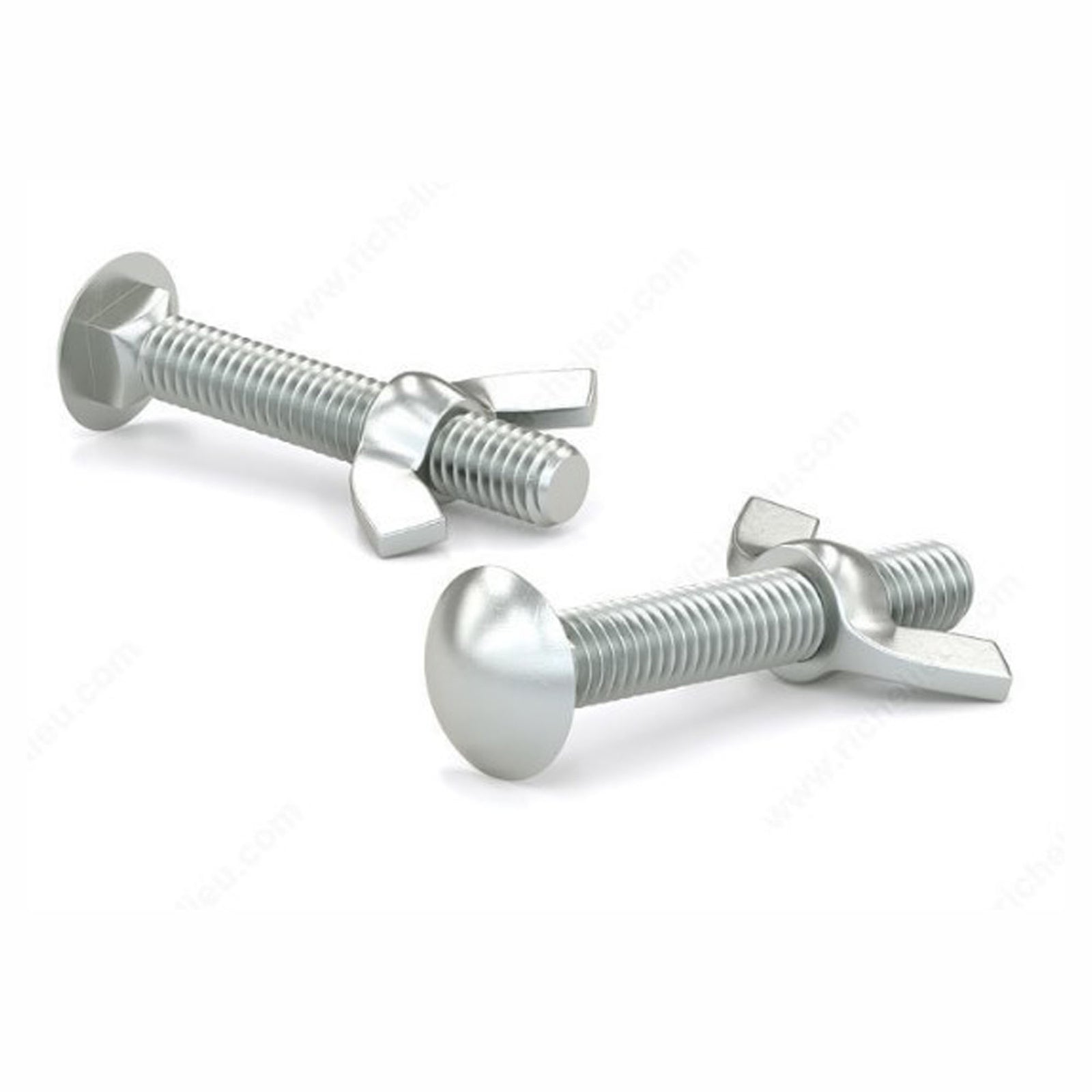 Boulon de carrosserie à tête ronde avec écrou papillon, 1/4'' x 3'' (emballage de 9)