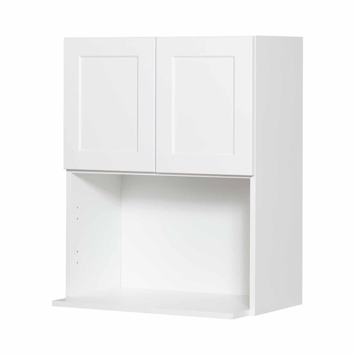 Module de micro-onde de style Shaker en mélamine blanche avec 2 portes, 24&quot;