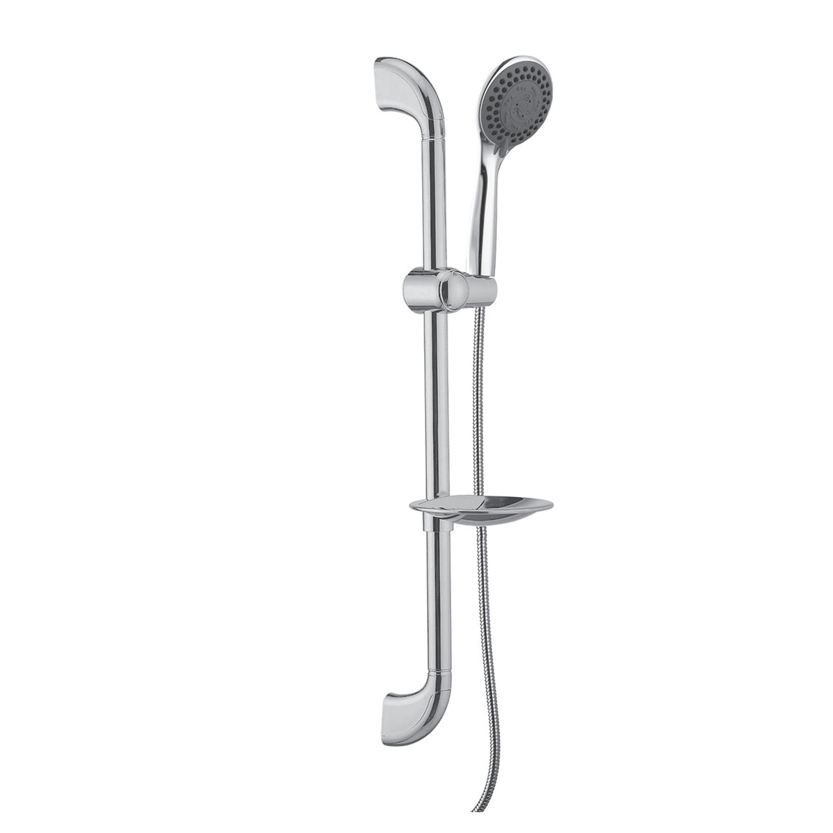 Douchette à 5 réglages sur barre murale au fini chrome