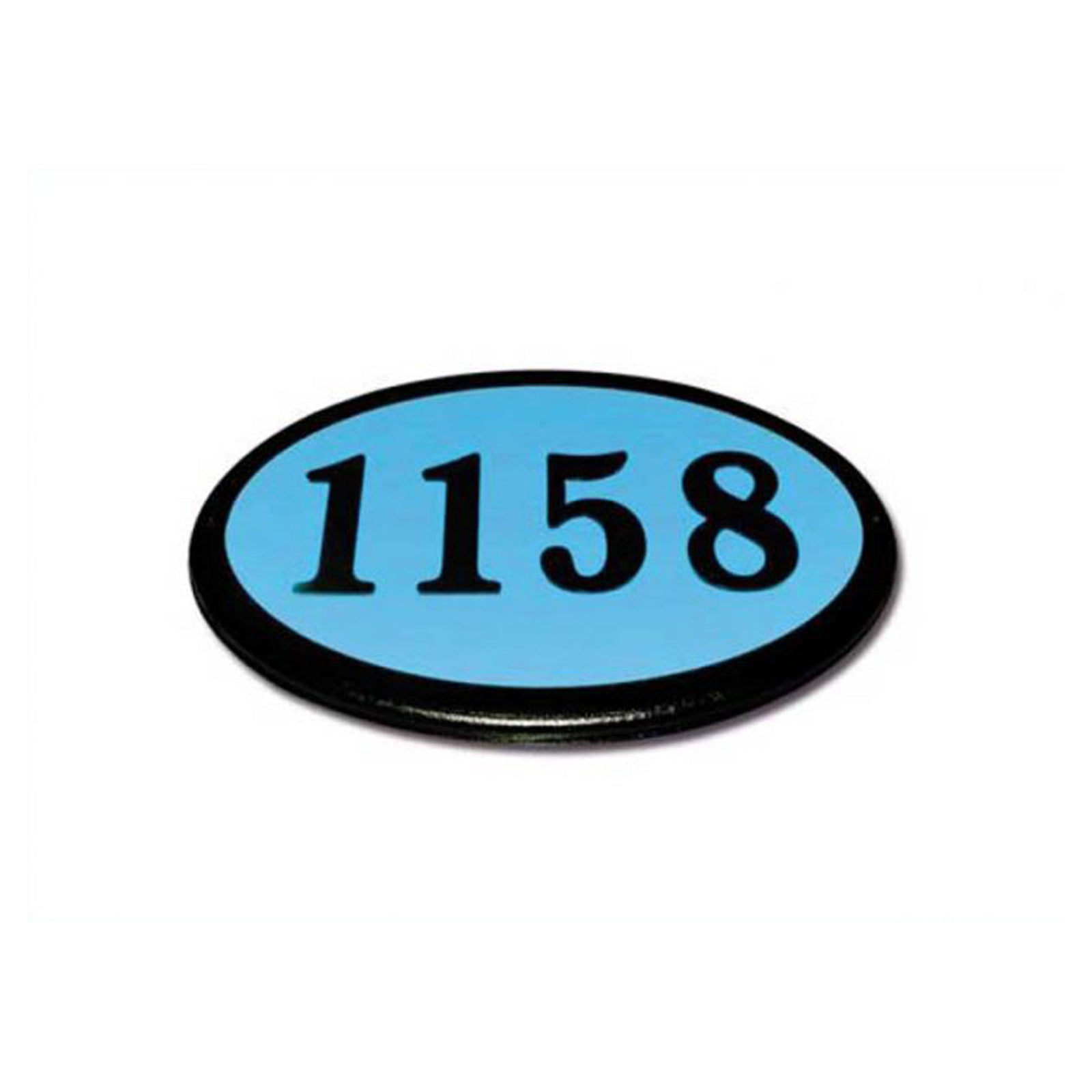 Plaque d'adresse ovale illuminée avec télécommande, noir