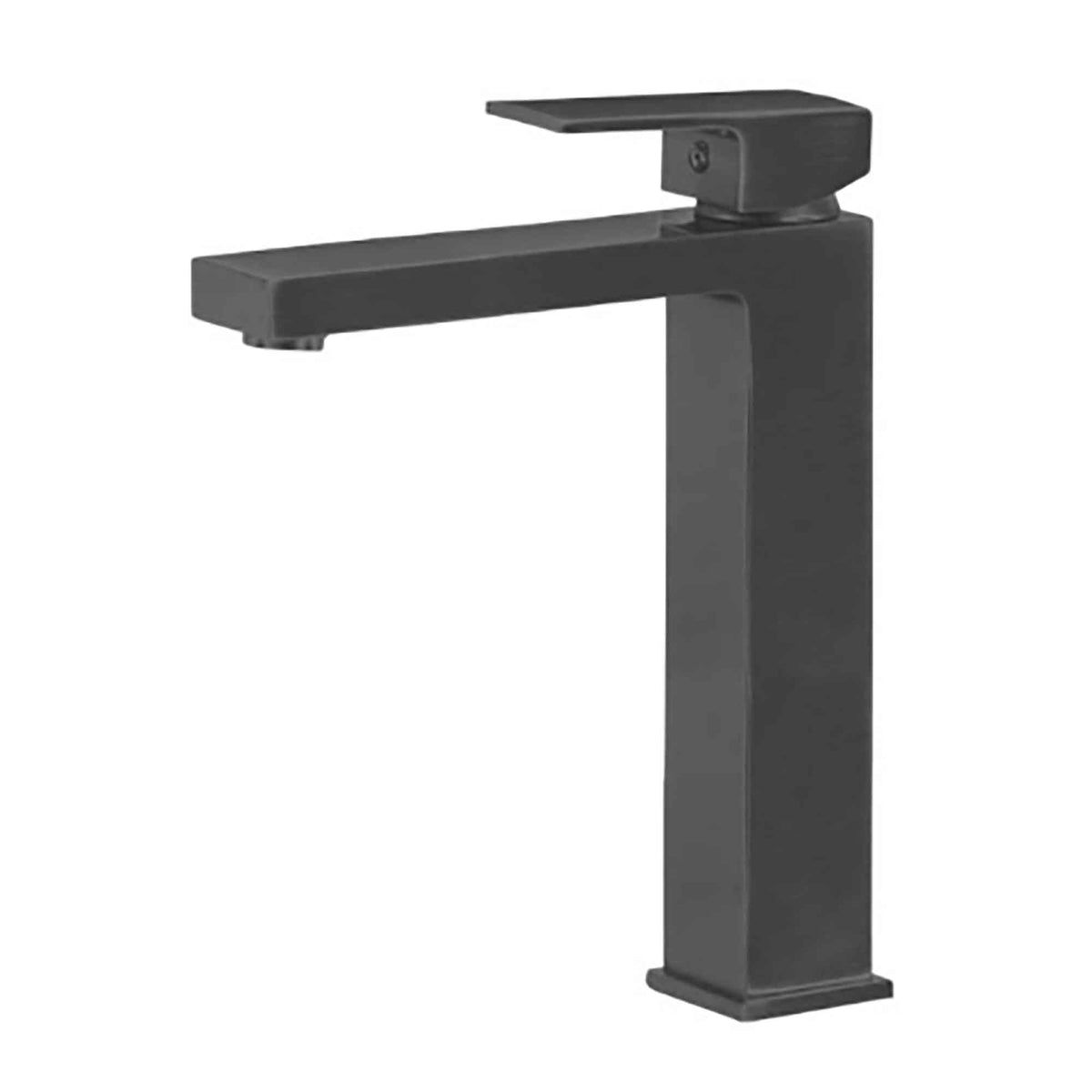 Robinet de vasque, carré, poignée levier, noir