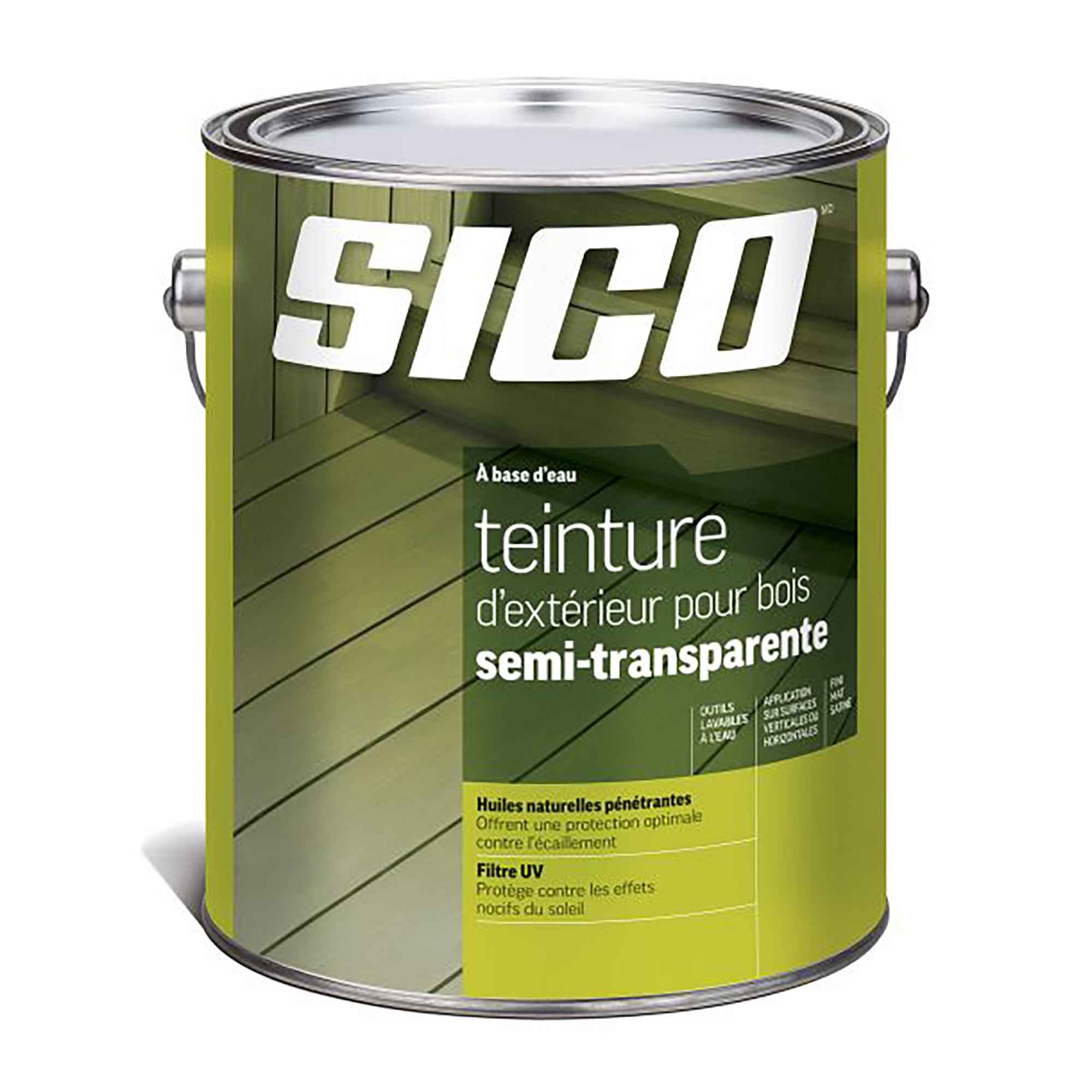 Teinture à l'huile extérieure semi-transparente, base à teinter, 3,78 litres